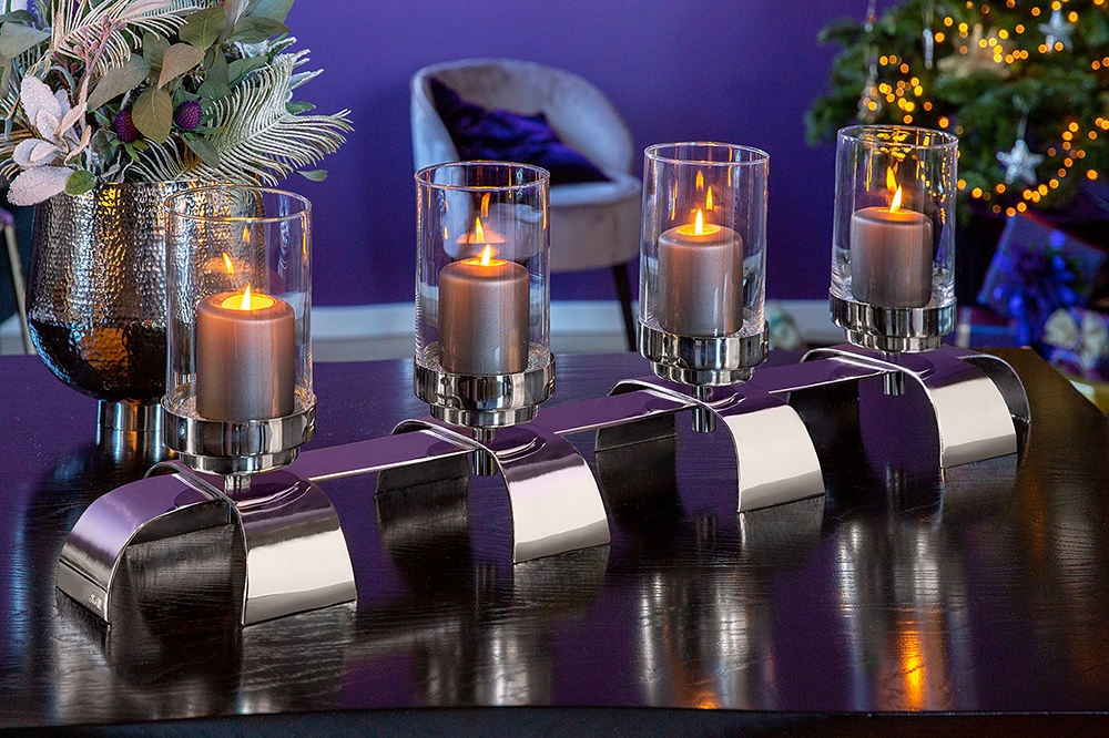 Fink Kerzenleuchter »AARON, 4 BAUR 4-flammig, Adventsleuchter«, für | Handarbeit, (1 Teelichthalter traditoneller St.), aus Kerzen