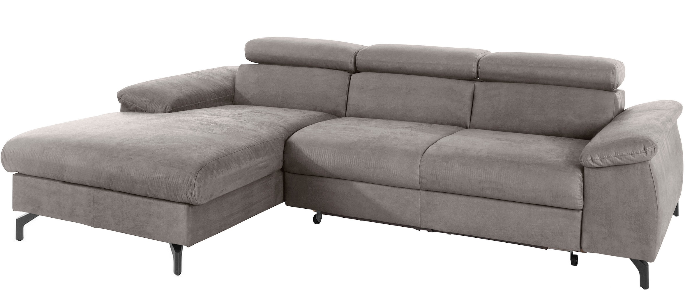 COTTA Ecksofa "Kitty L-Form, B: 242 cm" mit Kopfteilverstellung, optional Schlaffunktion & Bettkasten