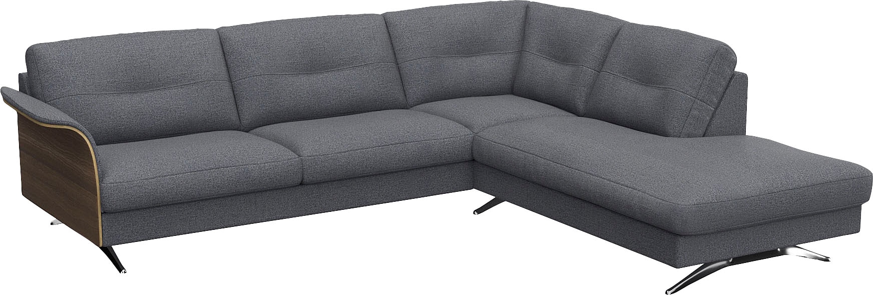 FLEXLUX Ecksofa "Glow, super bequem durch hochwertigem Sitzaufbau mit Feder günstig online kaufen