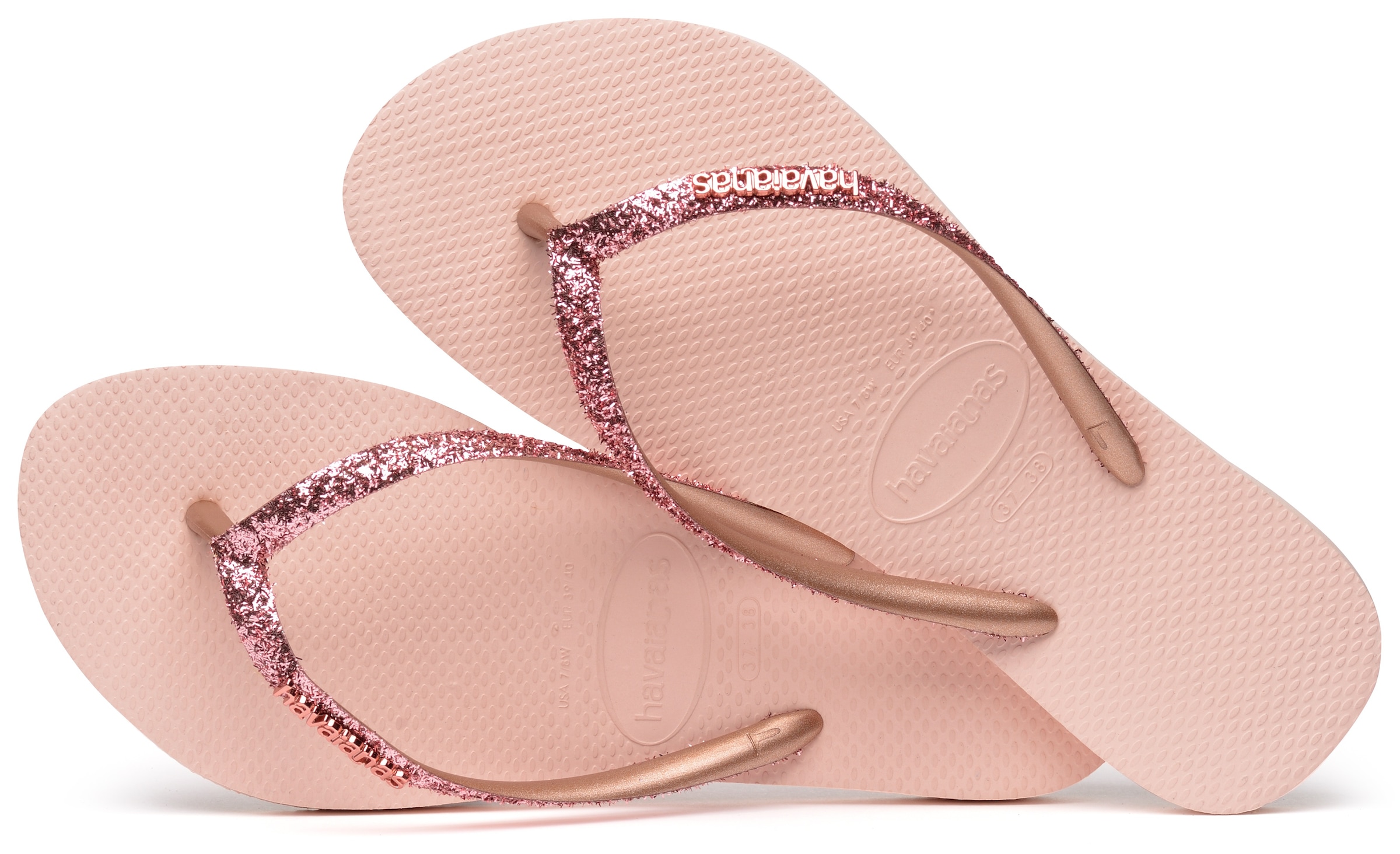 Havaianas Zehentrenner »SLIM GLITTER 2«, Sommerschuh, Schlappen, Poolsildes mit glitzernden Details