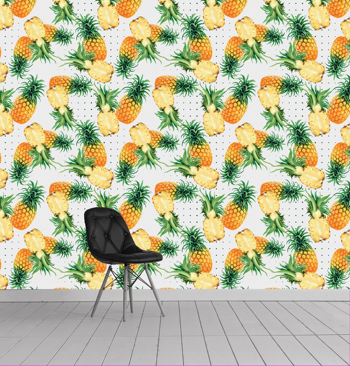 queence Vinyltapete »Kadie«, bedruckt-tropisch, 90x250cm, selbstklebend, kinderleichte Anbringung, Sticker