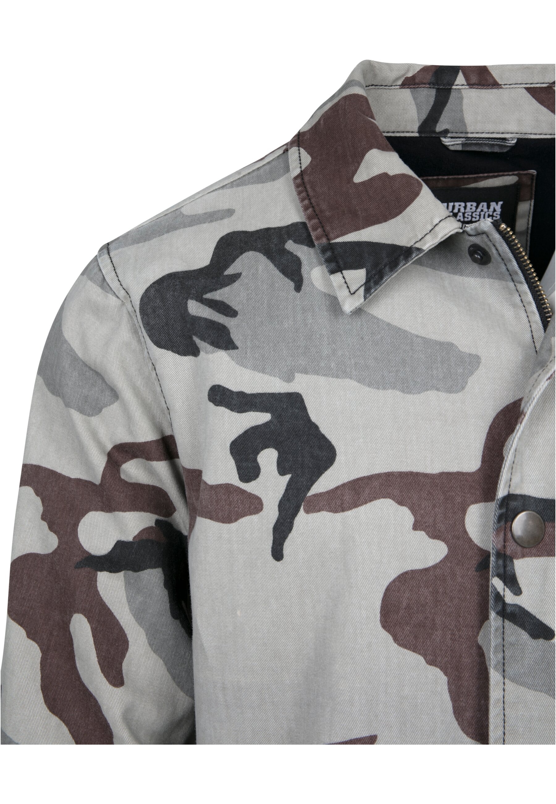 URBAN CLASSICS Allwetterjacke »Urban Classics Herren Camo Cotton Coach Jacket«, (1 St.), ohne Kapuze