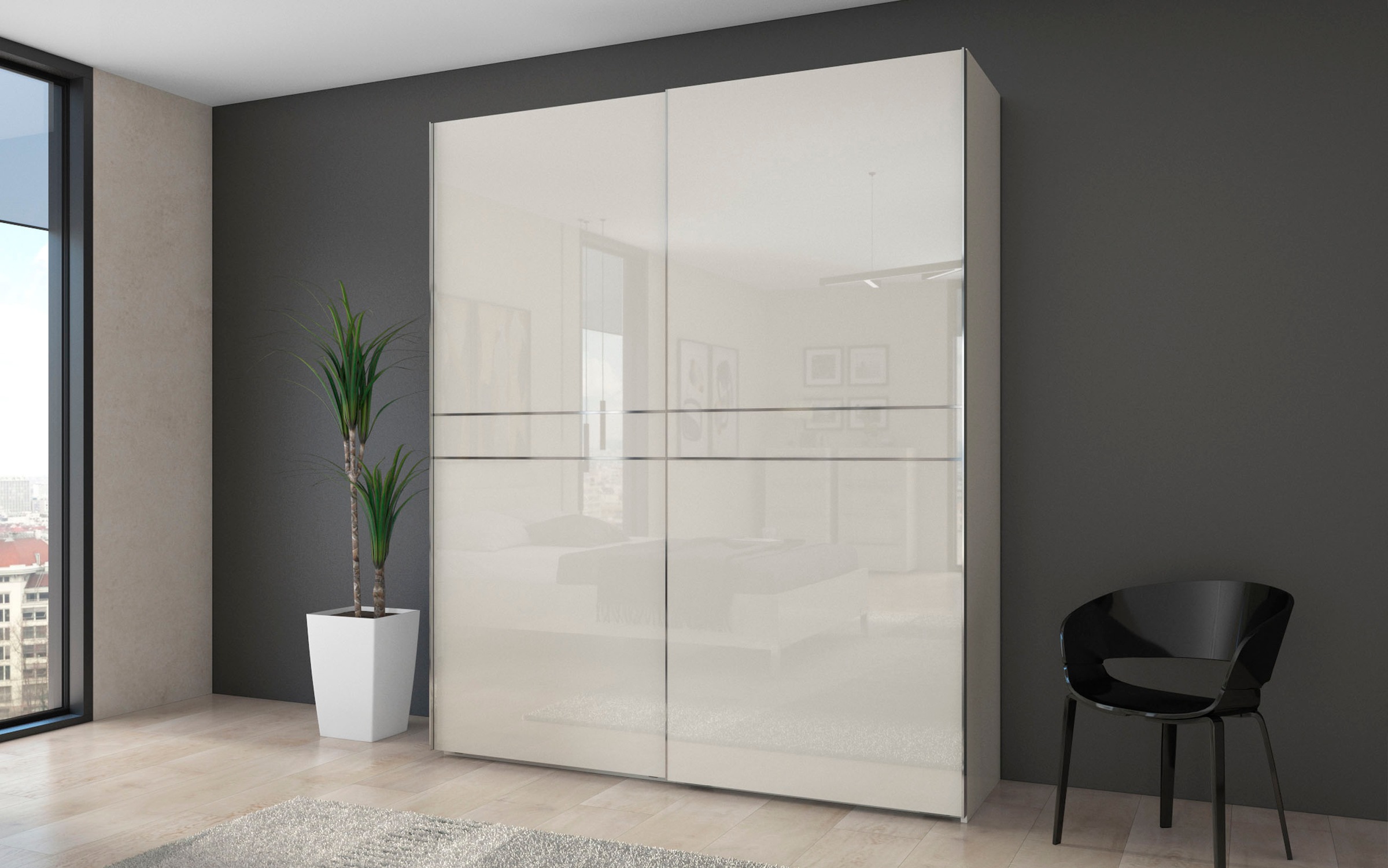 Places of Style Schwebetürenschrank "Piano, FSC-zertifiziert, mit Einlegebö günstig online kaufen