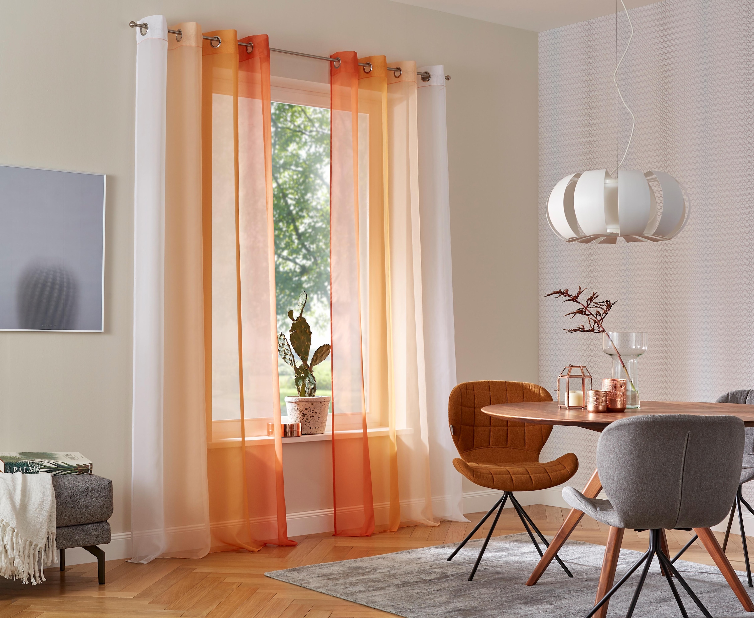 my Vorhang, transparent home (2 »Valverde«, St.), BAUR | bestellen Fertiggardine, Farbverlauf, Gardine