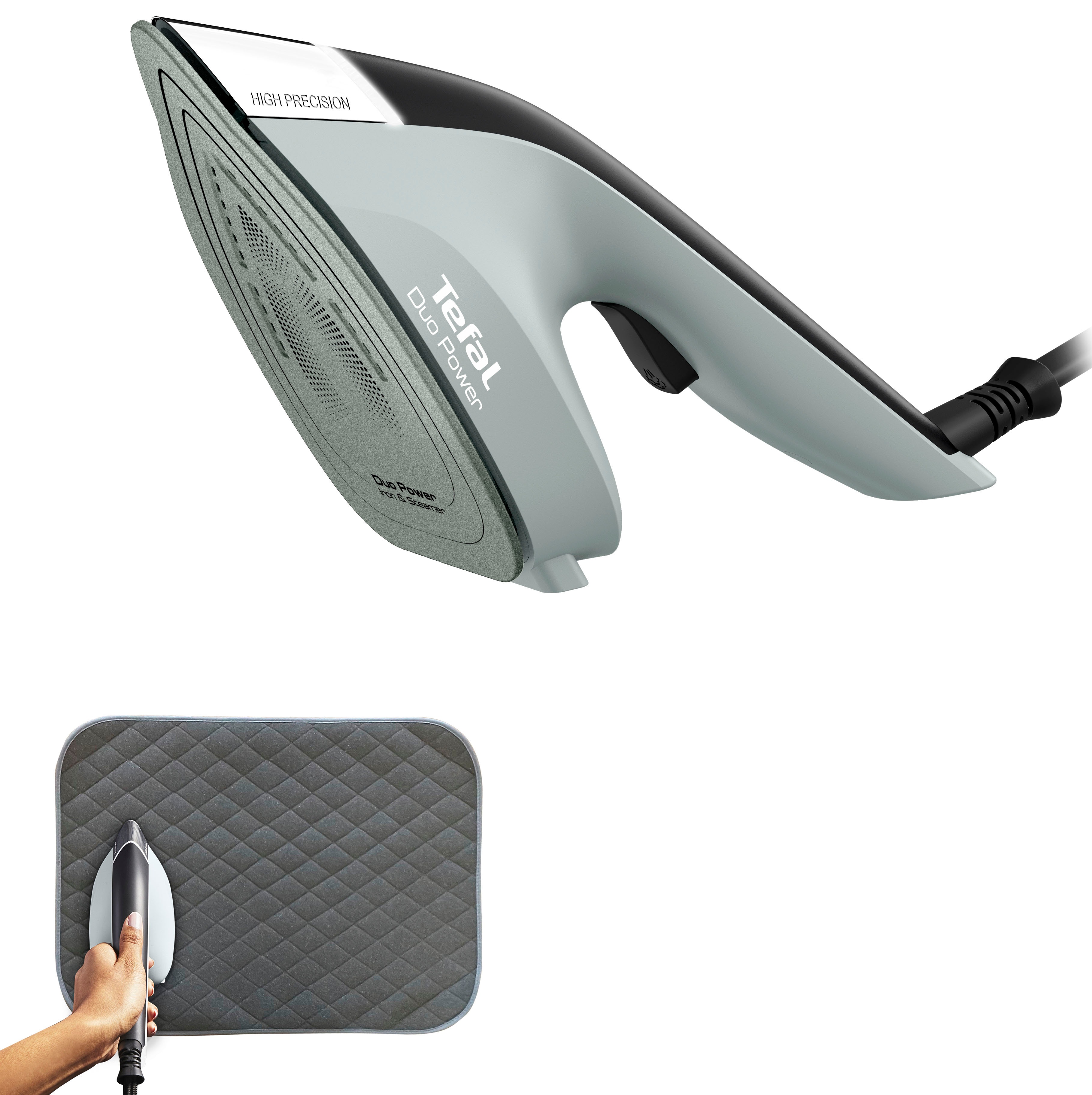 Thumbnail - Tefal Dampfbügeleisen "JF4031 Duo Power", 1700 W, 2-in-1 Bügeleisen und Dampfglätter, 25 g/Min. Dampfmenge