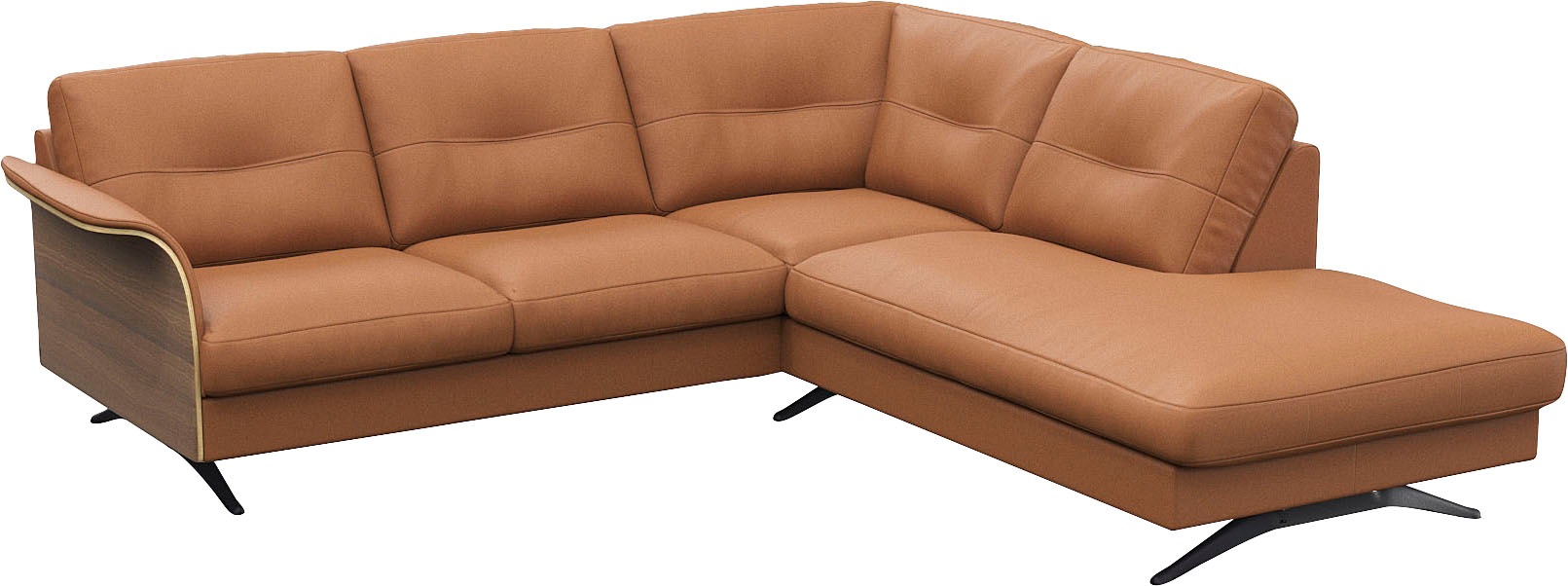 FLEXLUX Ecksofa »Glow, super bequem durch hochwertigem Sitzaufbau mit Federkern, L-Form«, Modernes skandinavisches Design