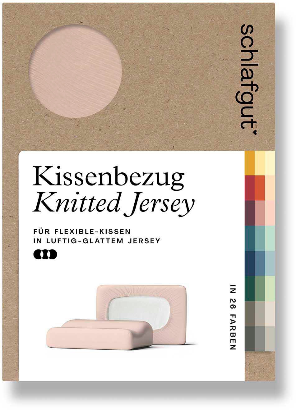Schlafgut Kissenbezug "Pure flexibler Kissenbezug für Nackenstützkissen" Bio-Baumwolle mit Elasthan, mit Gummizug, bügelfrei
