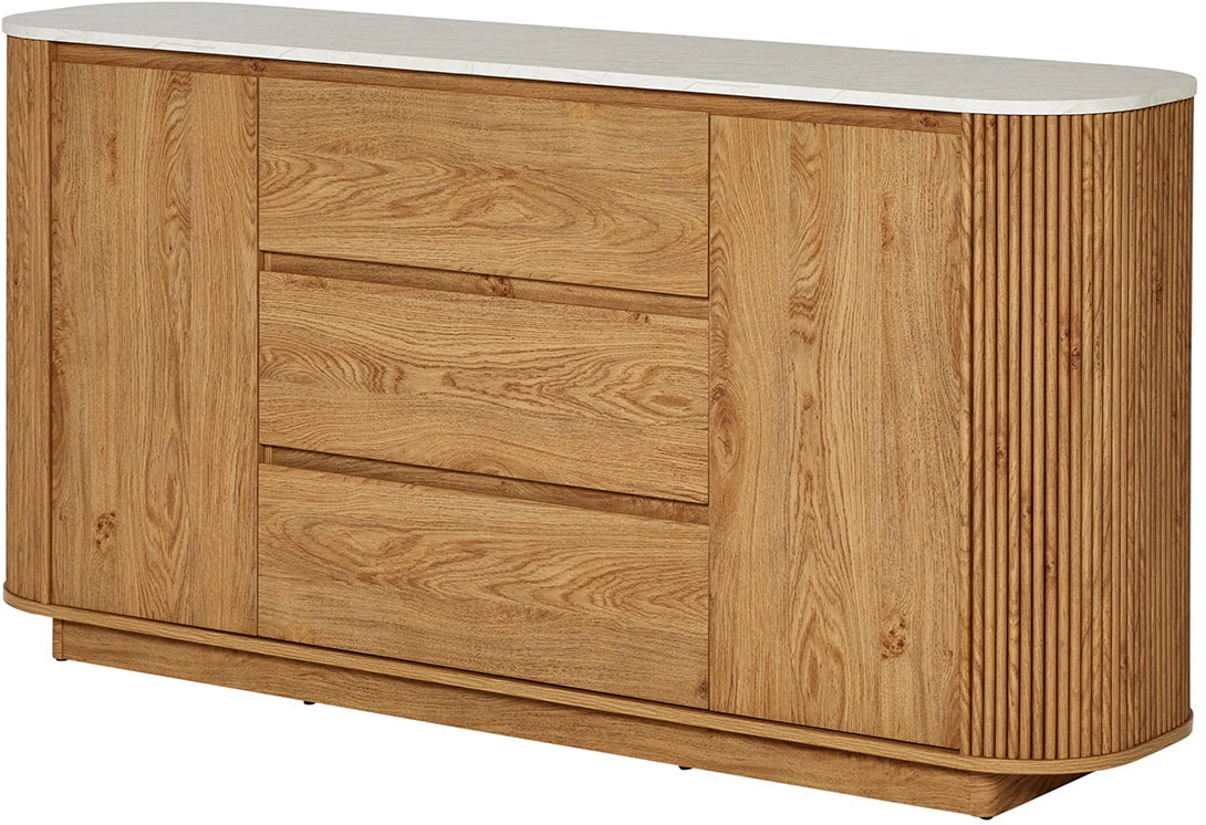 Jahnke Sideboard "GROOVE SB 160", (1 St.), Sideboard, abgerundet, Marmor-Lo günstig online kaufen