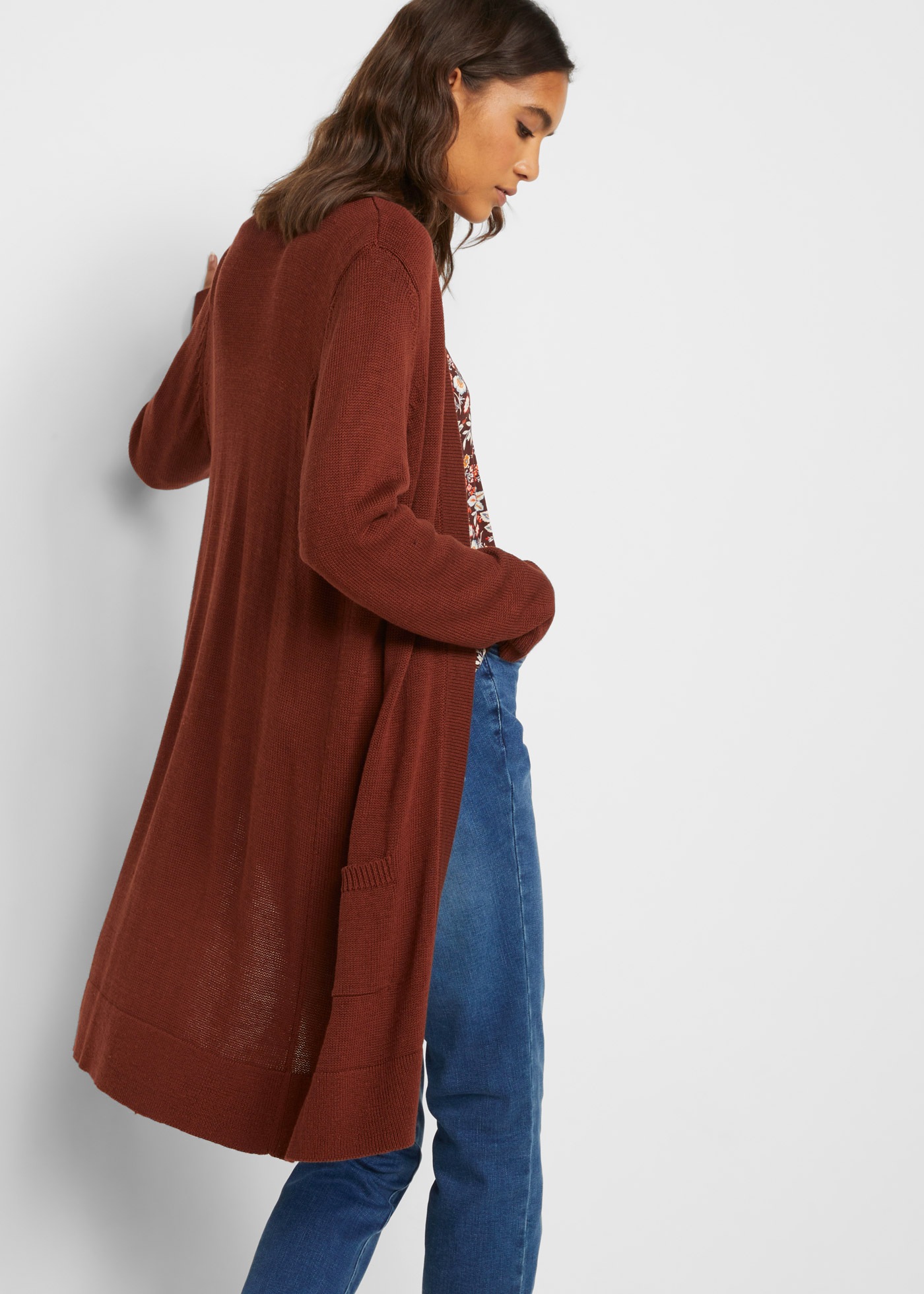 bonprix Longstrickjacke 1 tlg. Oversize-Passform, kuschelig weicher Strick, günstig online kaufen