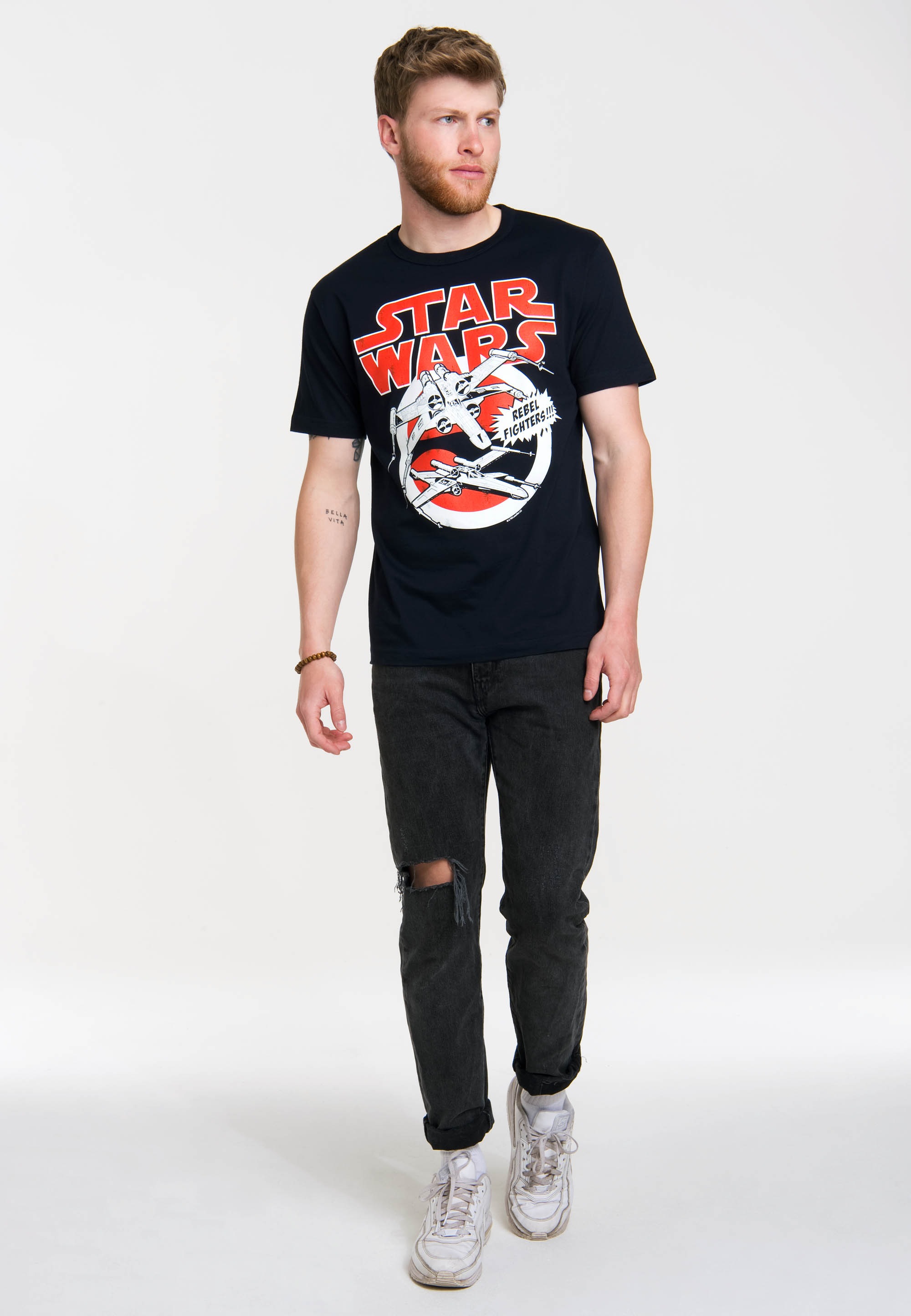 LOGOSHIRT T-Shirt »X-Wings - Krieg der Sterne«, mit coolem Frontdruck