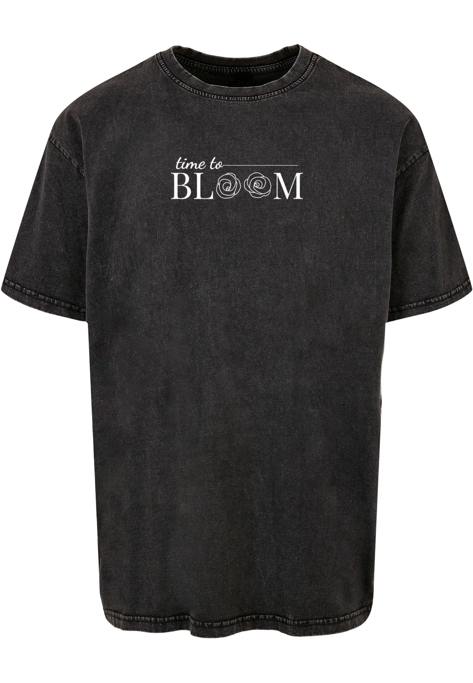Merchcode T-Shirt »Merchcode Herren Time to bloom - Acid Washed Heavy Oversized Tee«, (1 tlg.)