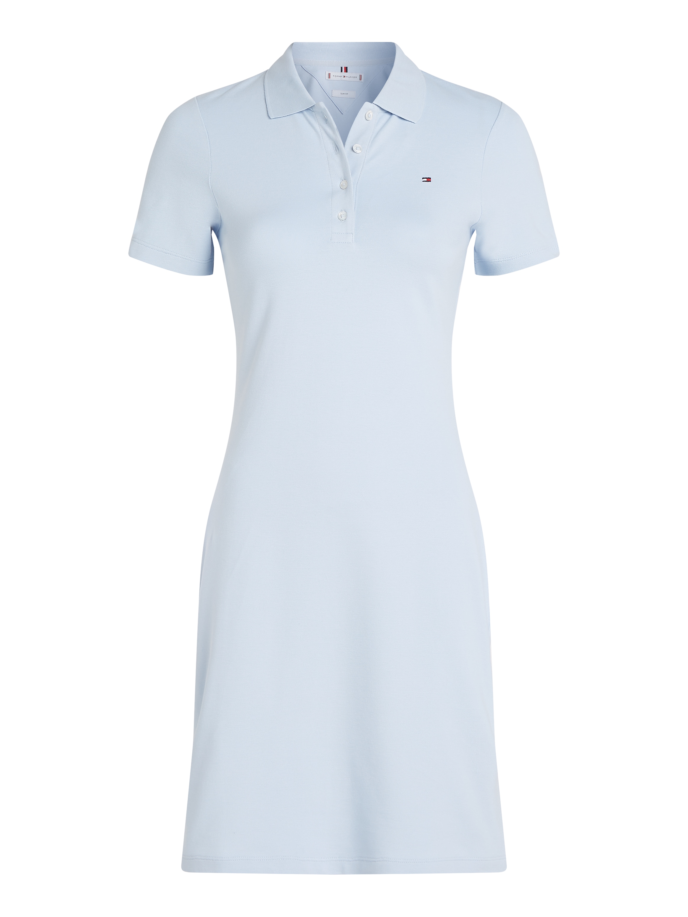 Tommy Hilfiger Polokleid »SLIM PIQUE POLO DRESS SS« Ohne Tasche Baumwollmischung, slim fit
