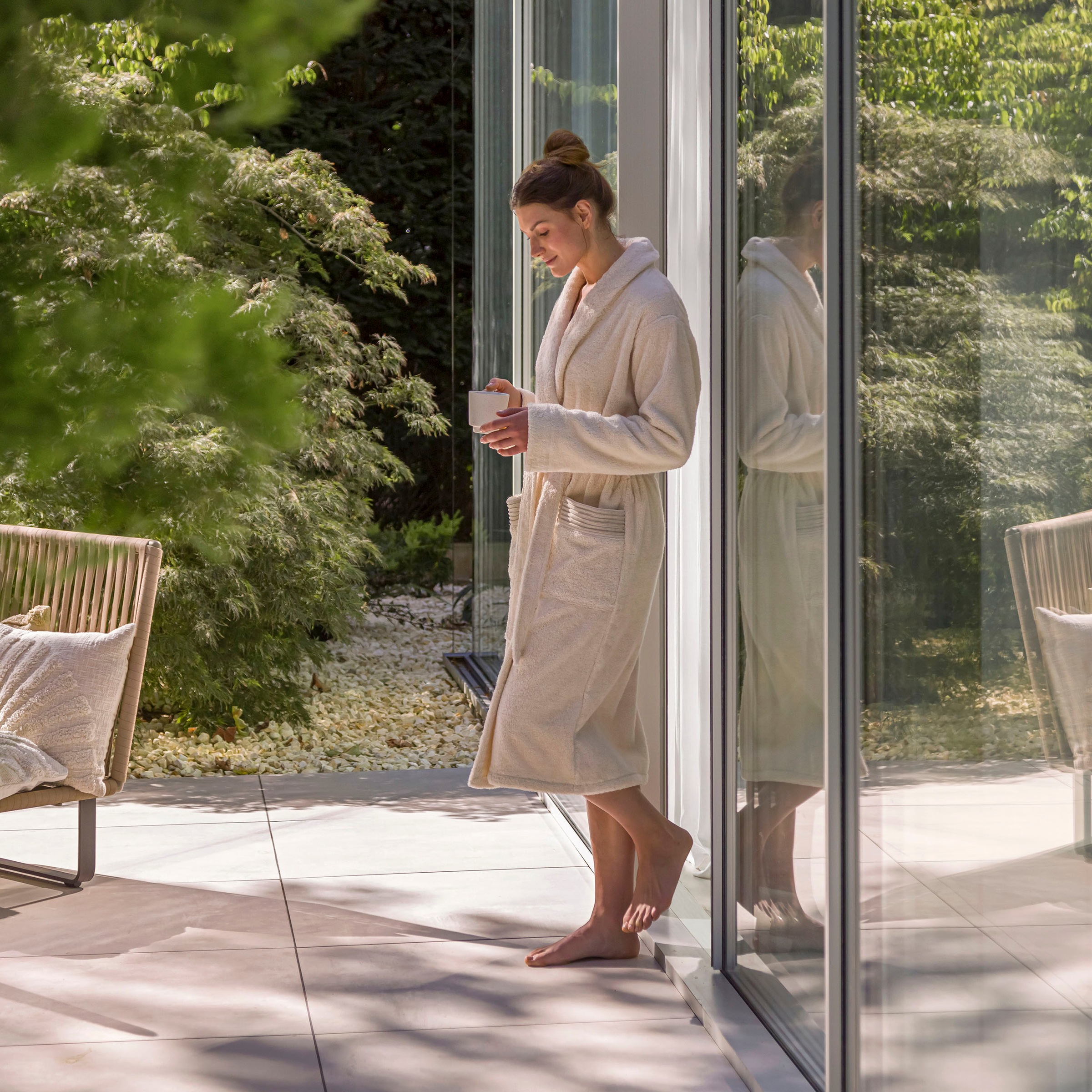 Möve Unisex-Bademantel "Schalkragen", 1 Stk. Wellness günstig online kaufen