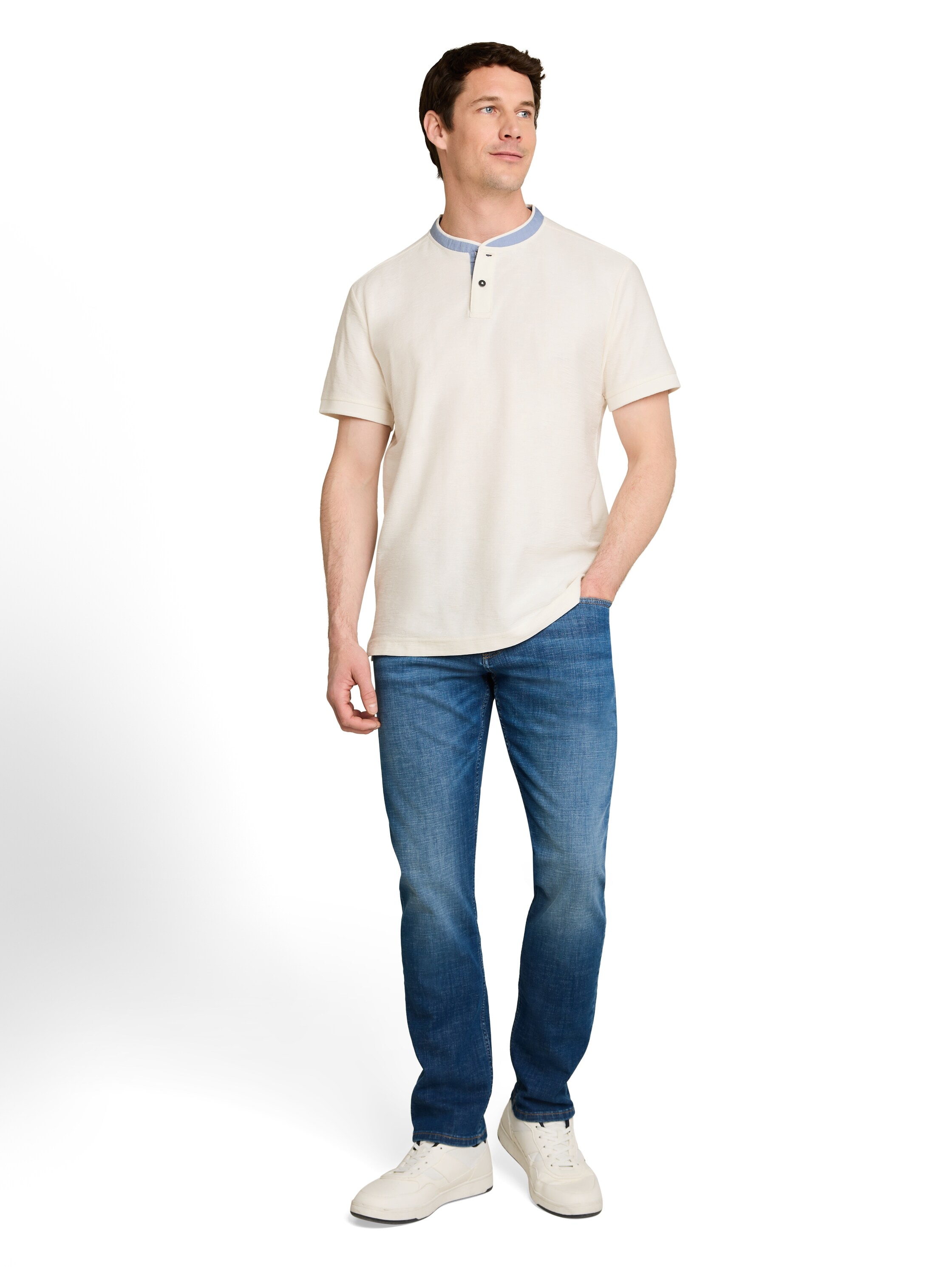 TOM TAILOR Kurzarmshirt mit kurzer Knopfleiste