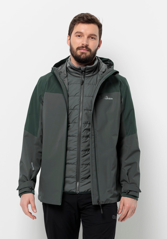 Jack Wolfskin 3-in-1-Funktionsjacke "GLAABACH 3IN1 JKT M", mit Kapuze