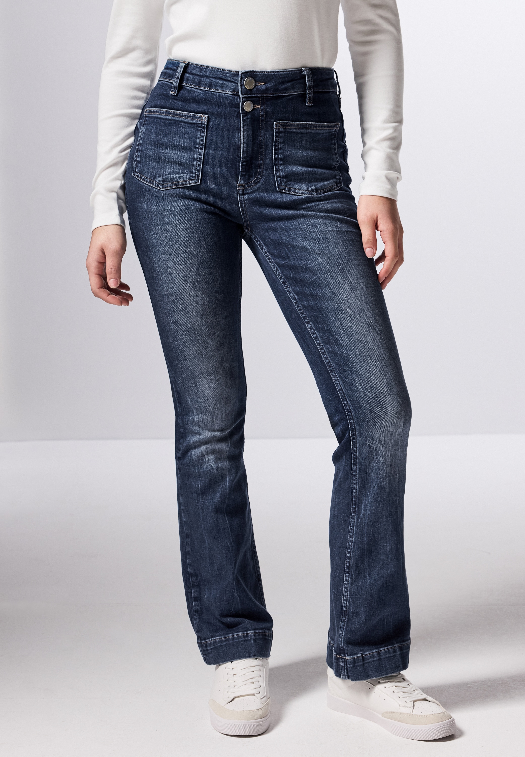 STREET ONE STUDIO Slim-fit-Jeans, High Waist