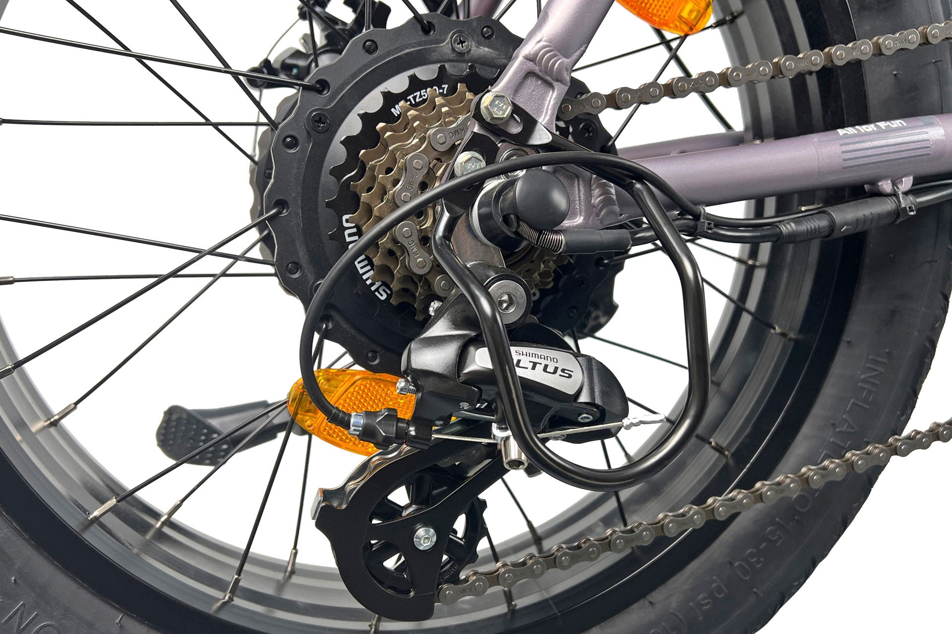 LLobe »Elektro Faltrad 20" Terrain grau« 7 Gang Shimano Tourney Schaltwerk Kettenschaltung Heckmotor 250 W