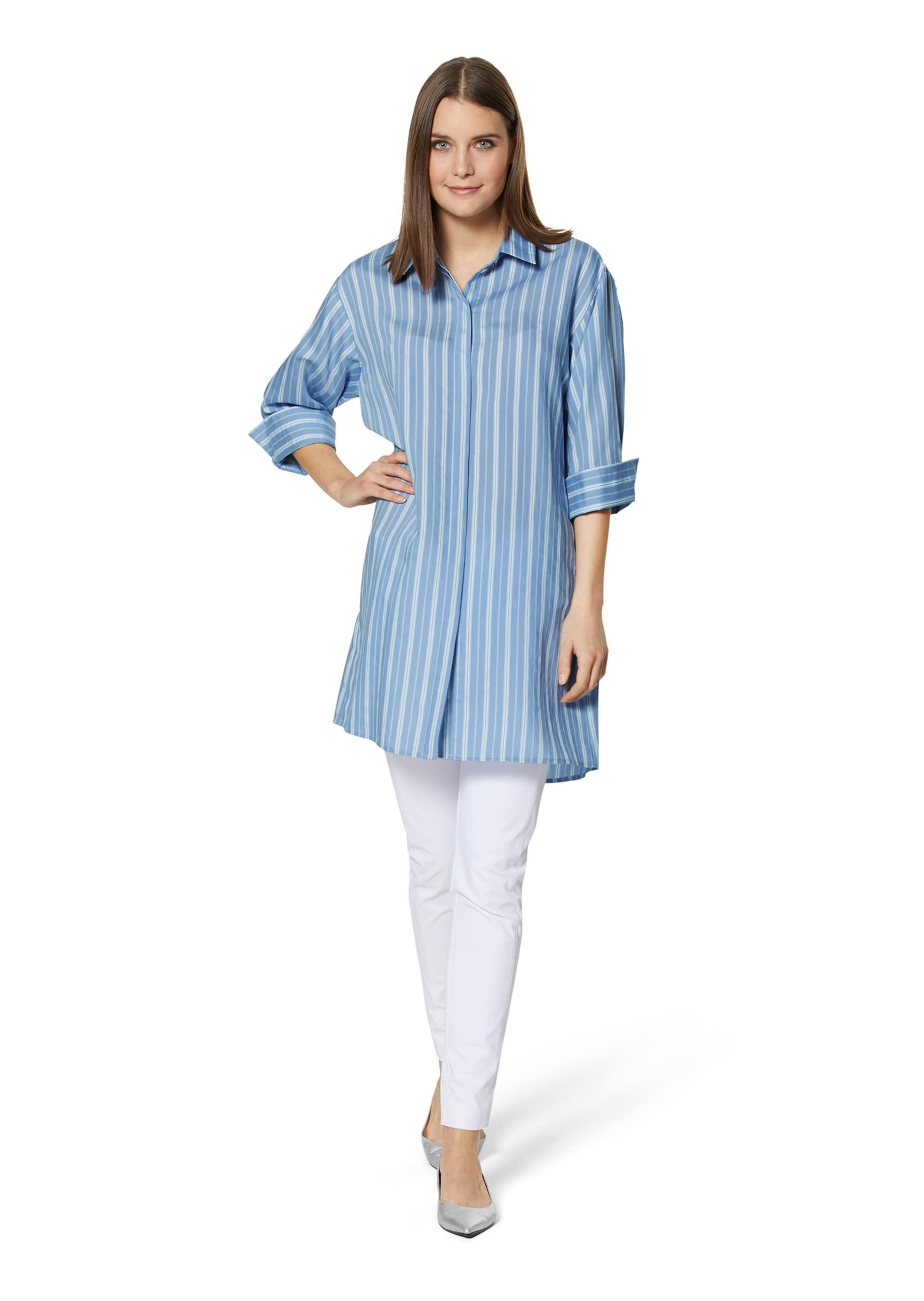 MADELEINE Hemdbluse "Hemd Langes Hemd mit Webstreifen und 3/4-Ärmeln" günstig online kaufen