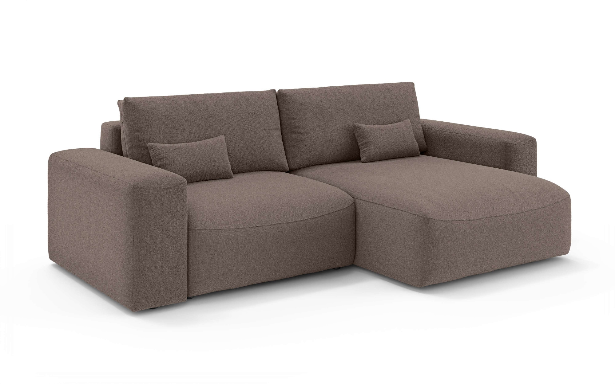 OTTO home Ecksofa »MATTS Schlafsofa mit Bettkasten, Maße B/T/H: 265/159/89 cm«, L-Form mit Recamiere rechts oder links, hoher Sitzkomfort