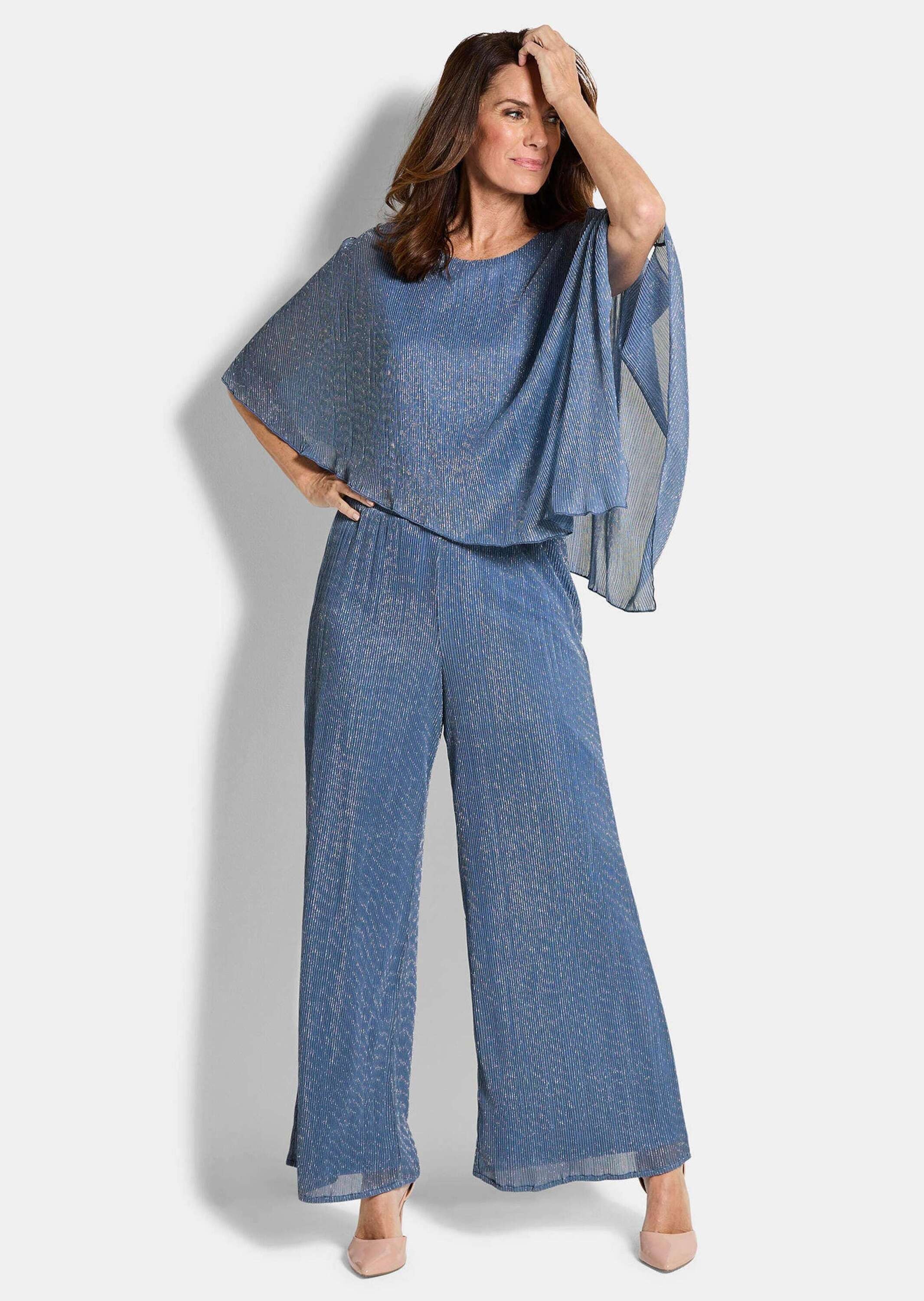 GOLDNER Schlupfhose "Palazzo-Hose VERA aus Glanz-Plissee" günstig online kaufen