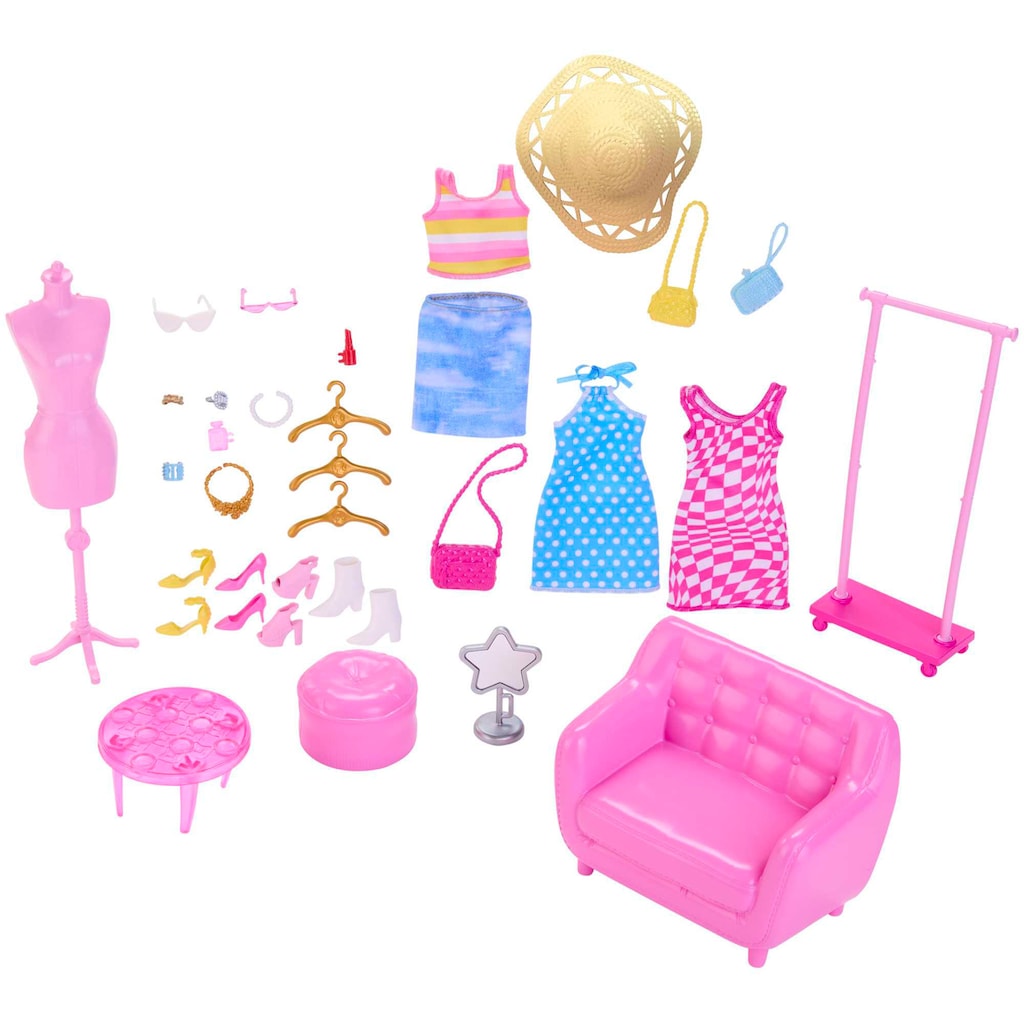 Barbie Anziehpuppe »und Modeset, Kleidung mit Kleiderschrankzubehör«