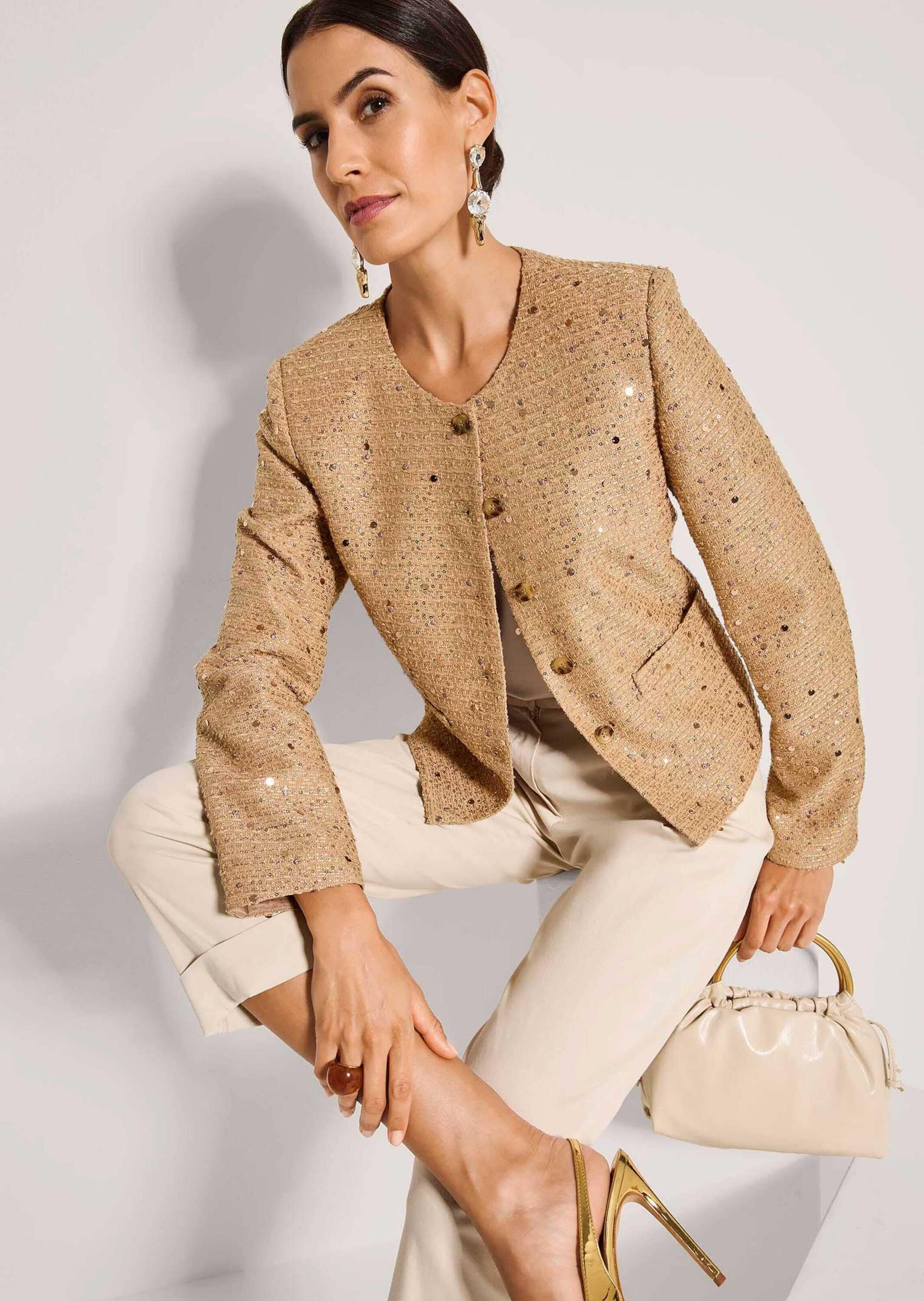 MADELEINE Jackenblazer »Kurzblazer Glanzblazer mit Pailletten«