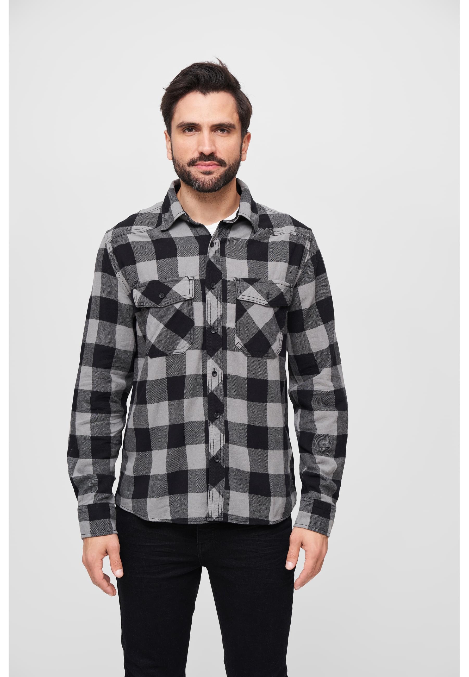 Brandit Langarmhemd »Brandit Herren Checked Shirt«, (1 tlg.)