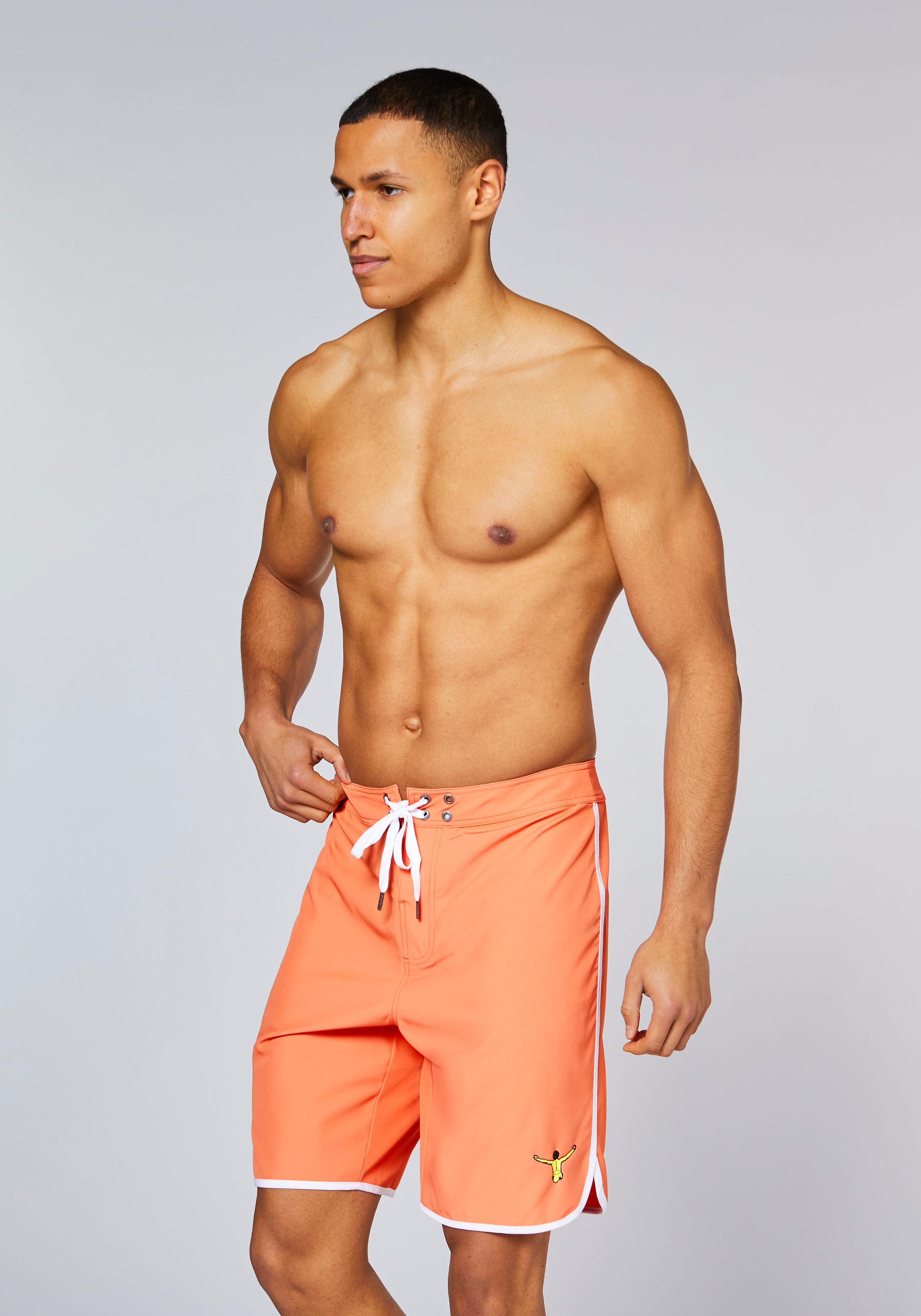 Badeshorts CHIEMSEE, Gr. L (52/54), melon, 100% Polyester, Badehosen Badeshorts
