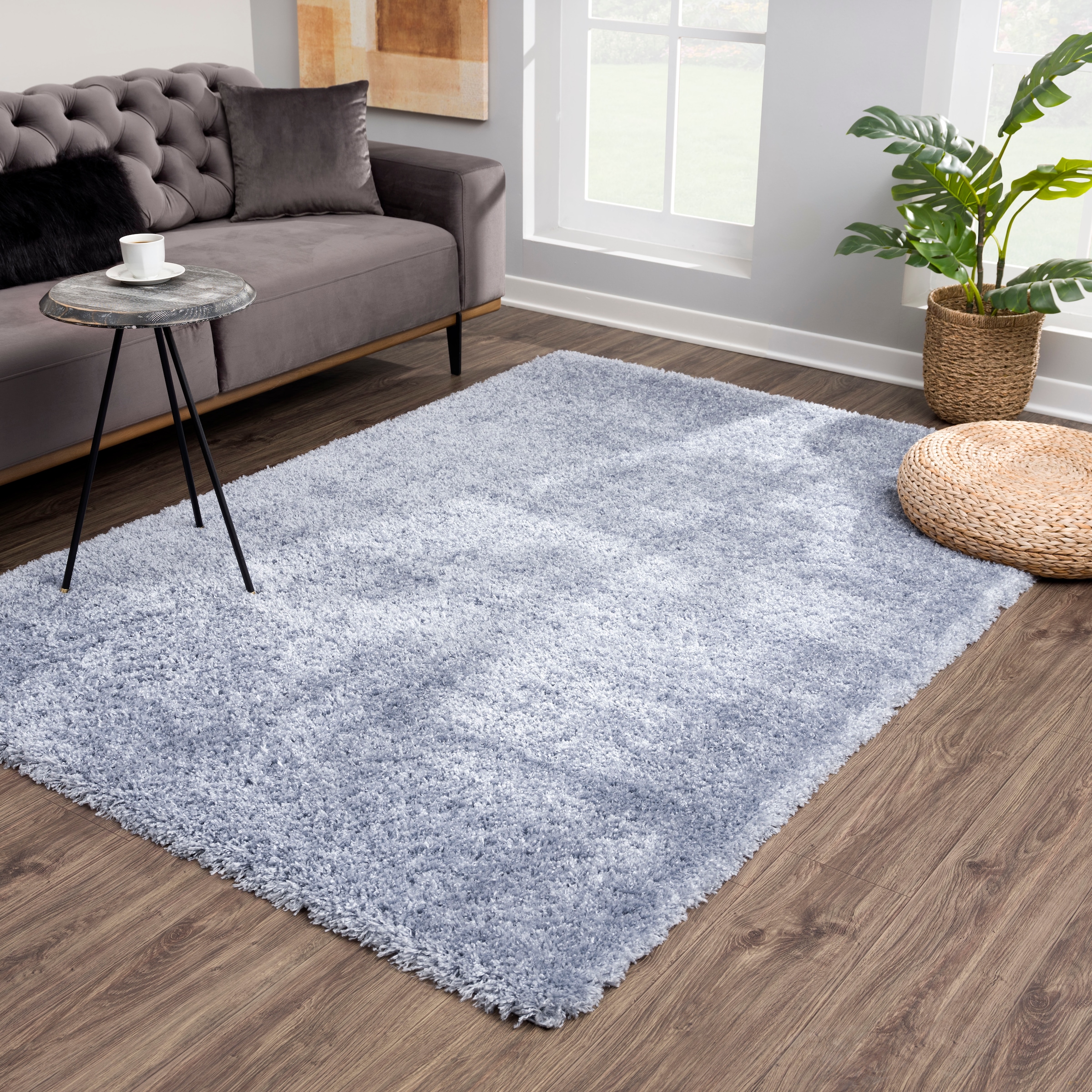 Sanat Hochflor-Teppich »Porto«, rechteckig, 45 mm Höhe, Wohnzimmer, Langflor, Shaggy, auch als Läufer