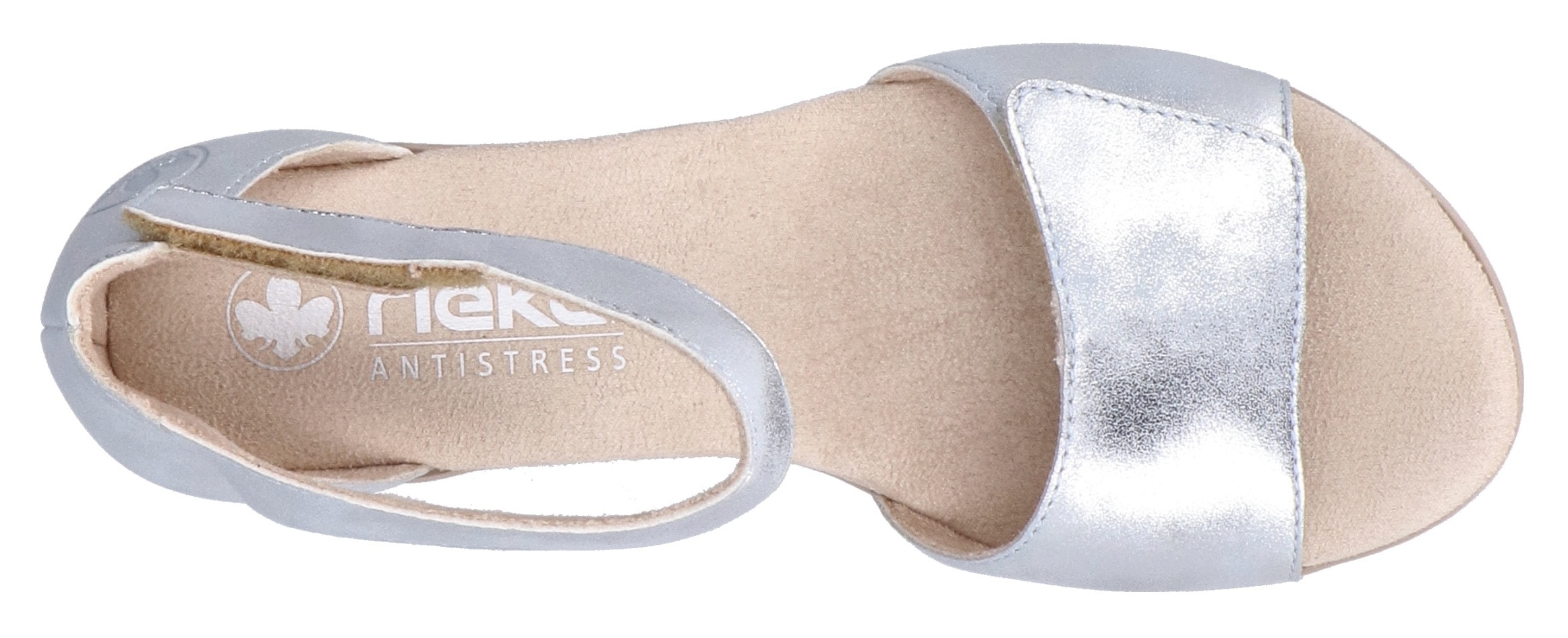 Rieker Sandalette, Sommerschuh, Sandale, Blockabsatz, mit praktischen Klettverschlüssen