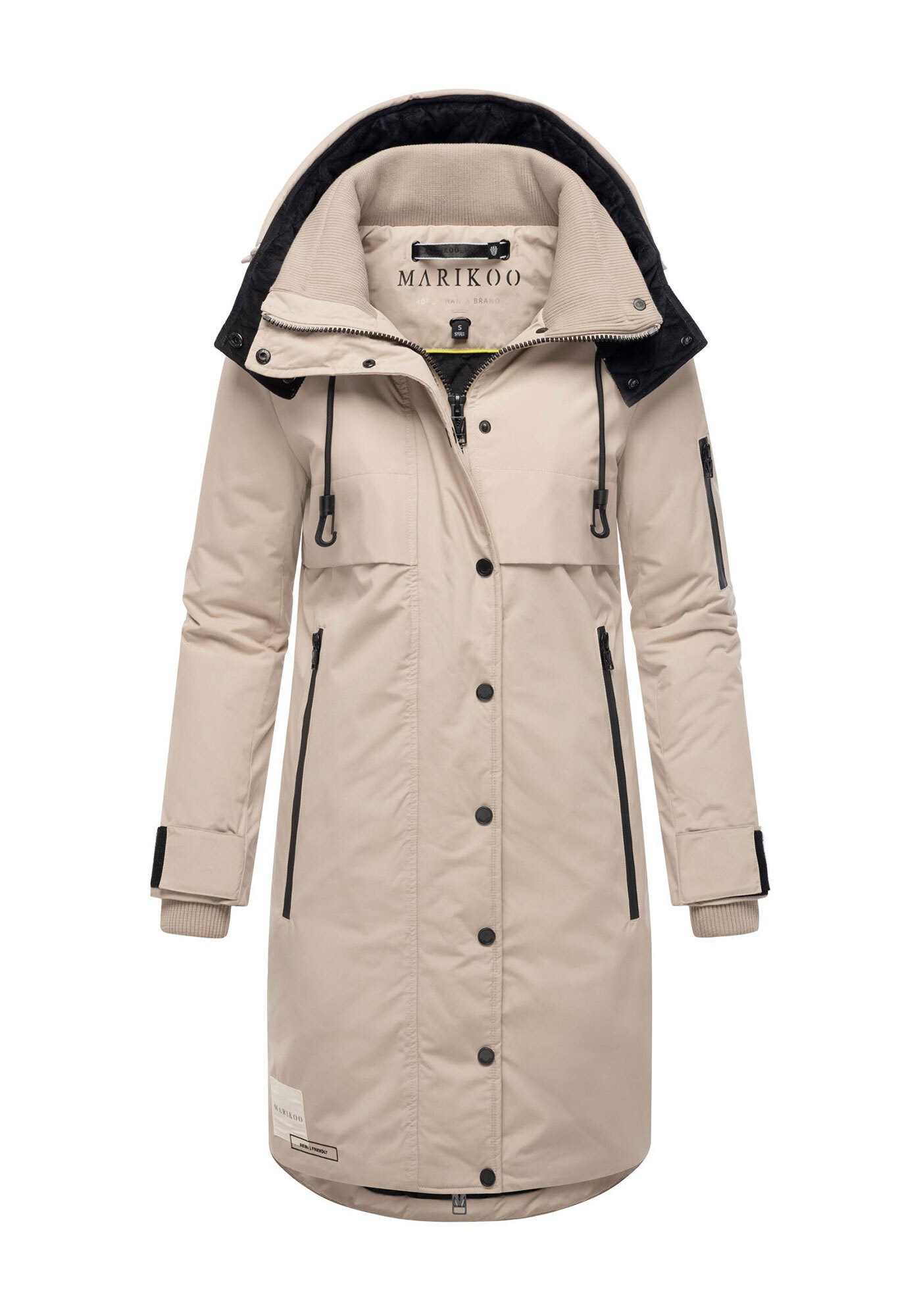Marikoo Winterjacke »Anoukaa«, langer Parka mit abnehmbarer Kapuze