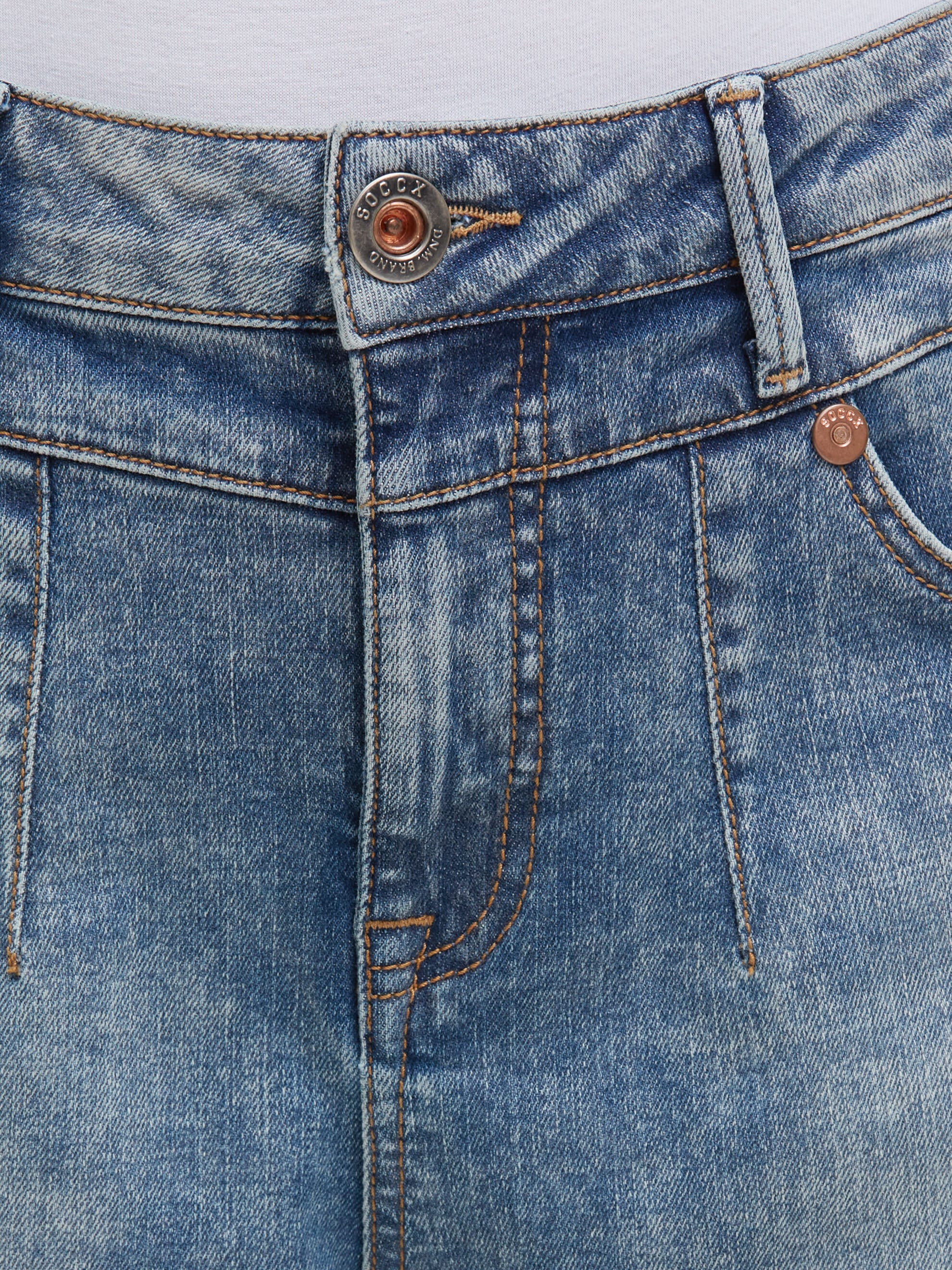SOCCX Loose-fit-Jeans mit schmalem Bein