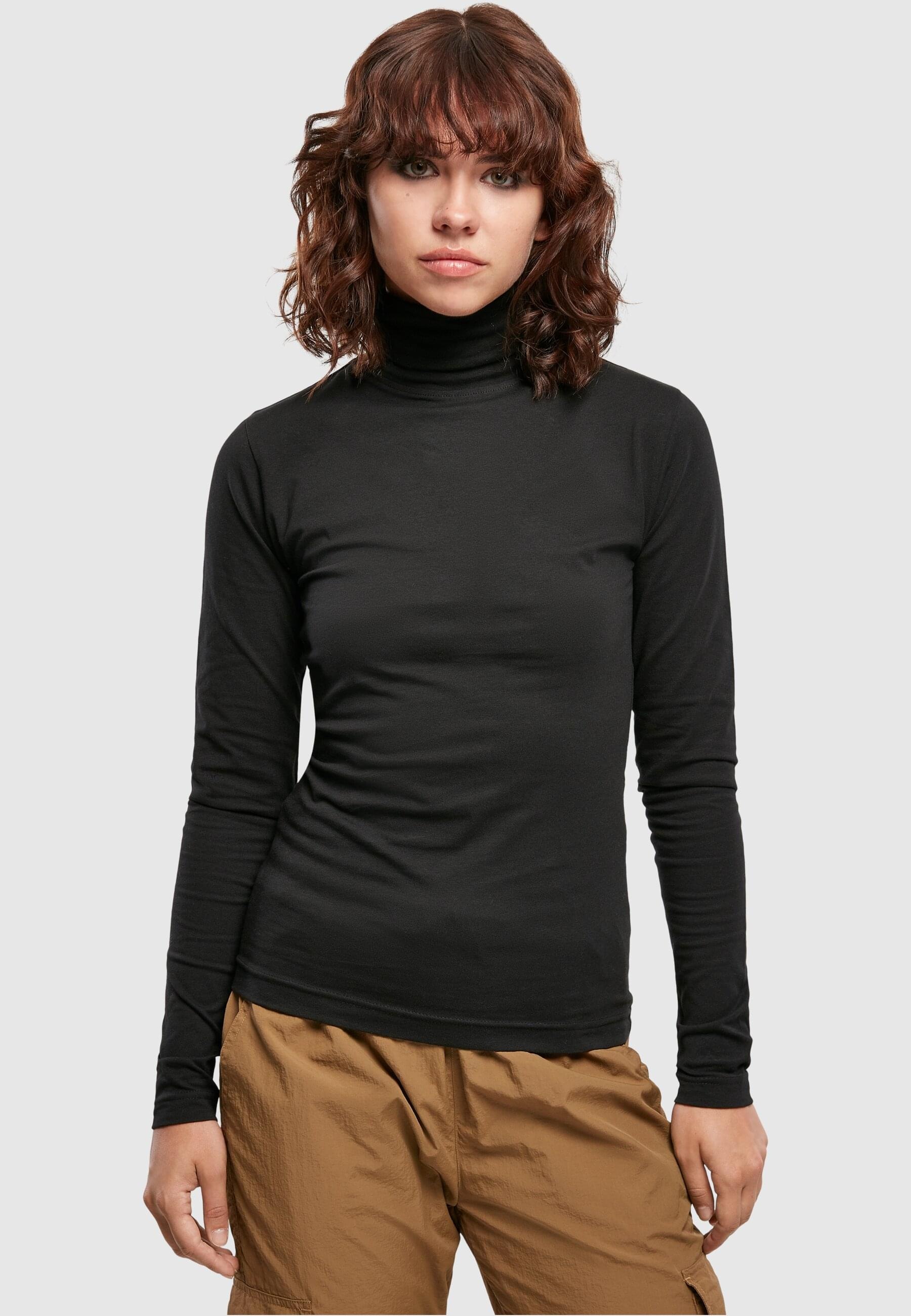 URBAN CLASSICS Longsleeve »Urban Classics Damen Ladies Basic Turtleneck L/S«, (1 tlg.)