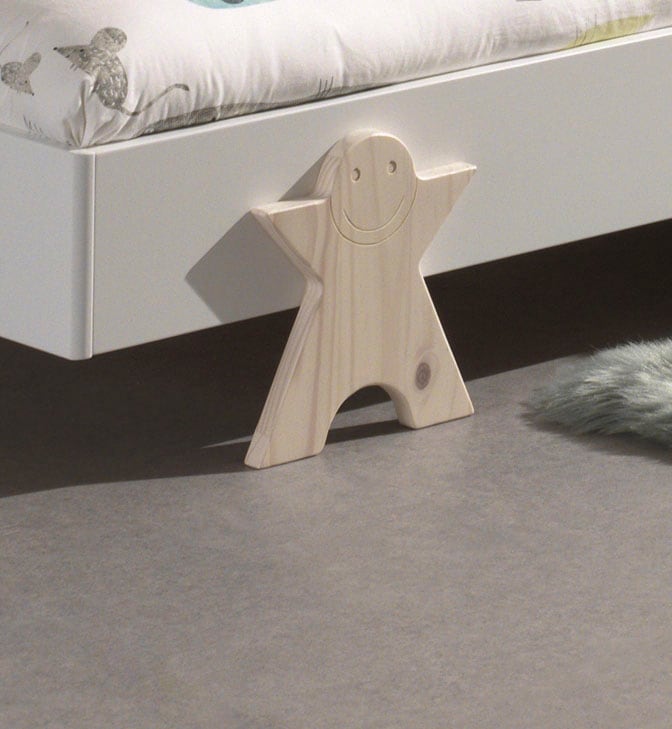 Vipack Kinderbett »Modulo«, (Made in Europe), Jugendbett, Einzelbett, Stapelbett mit Füßen in Smileoptik