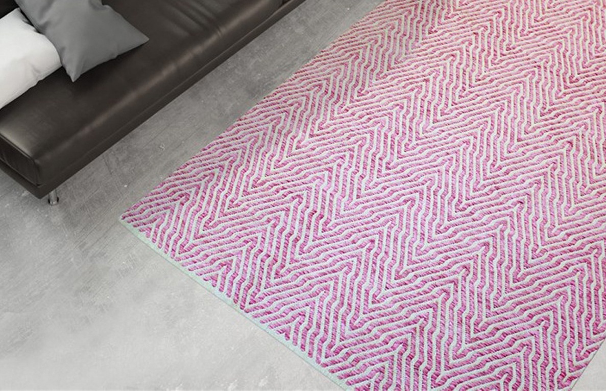 Teppich KAYOOM "Aperitif 410", pink, B:160cm H:7mm L:230cm, Baumwolle, Teppiche, Teppich, weiche Haptik,fusselarm, für Allergiker & Fußbodenheizung geeignet