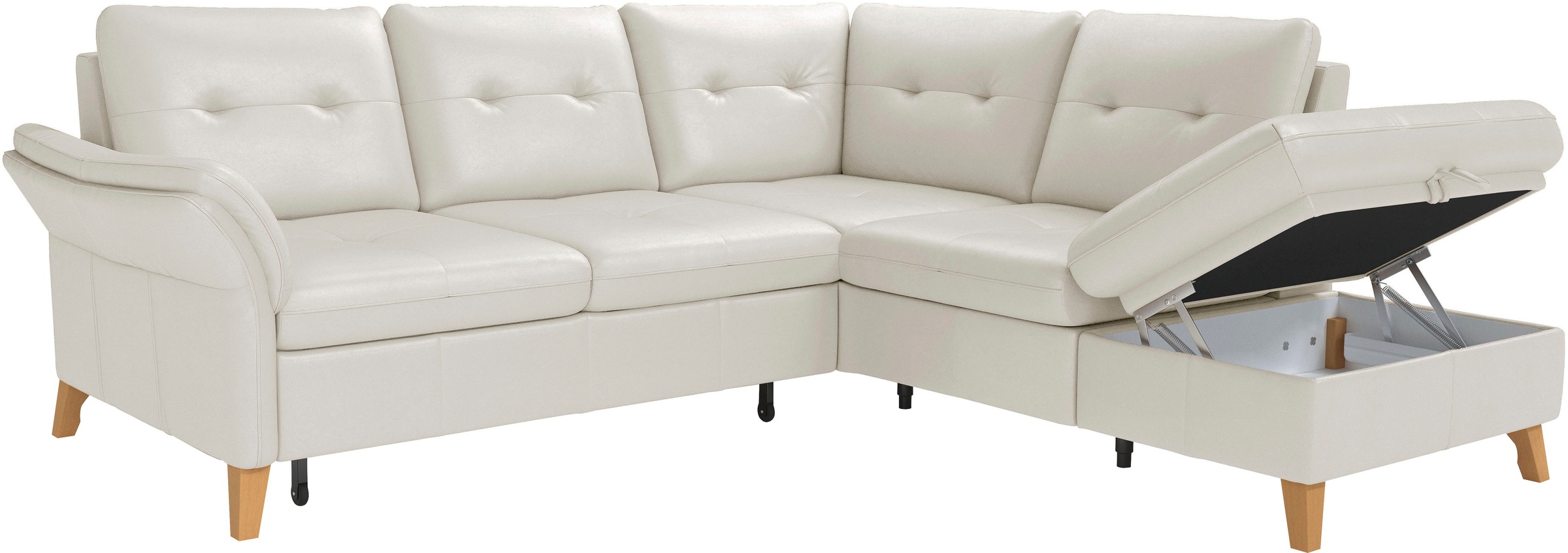 sit&more Ecksofa »Göteborg«, inkl. Sitztiefenverstellung, wahlweise mit Bettfunktion & Bettkasten