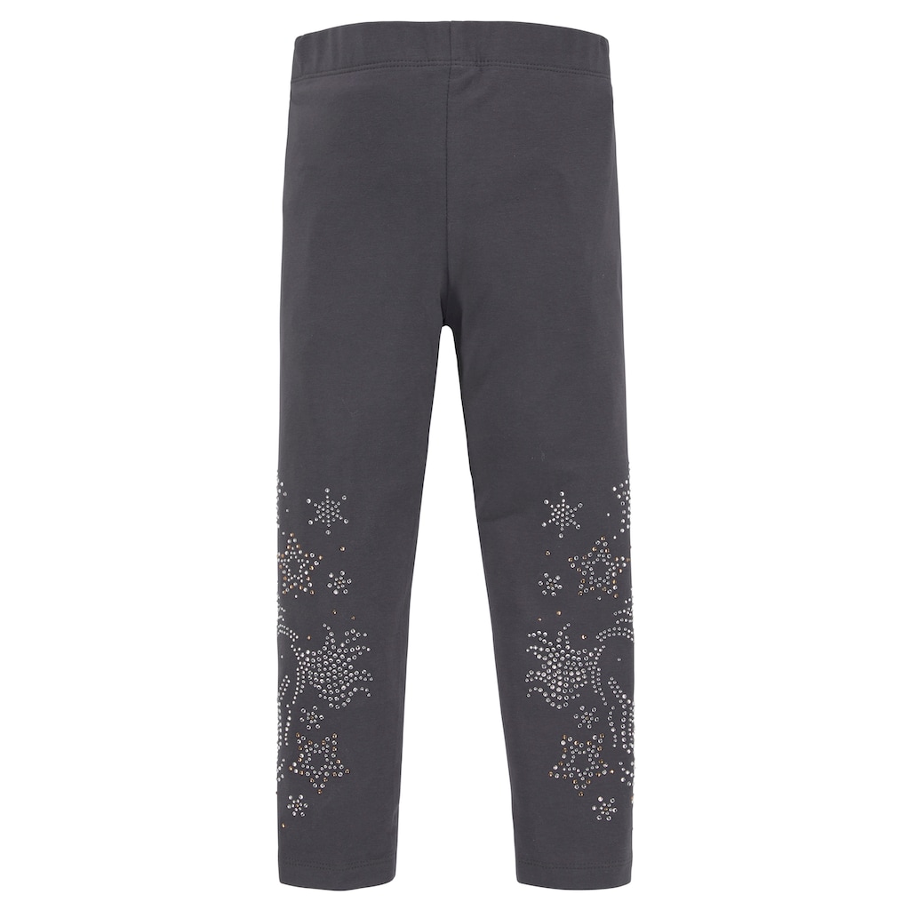 KIDSWORLD Leggings »GLITZER PFERD«, mit Glitzersteinen aufwendig verziert