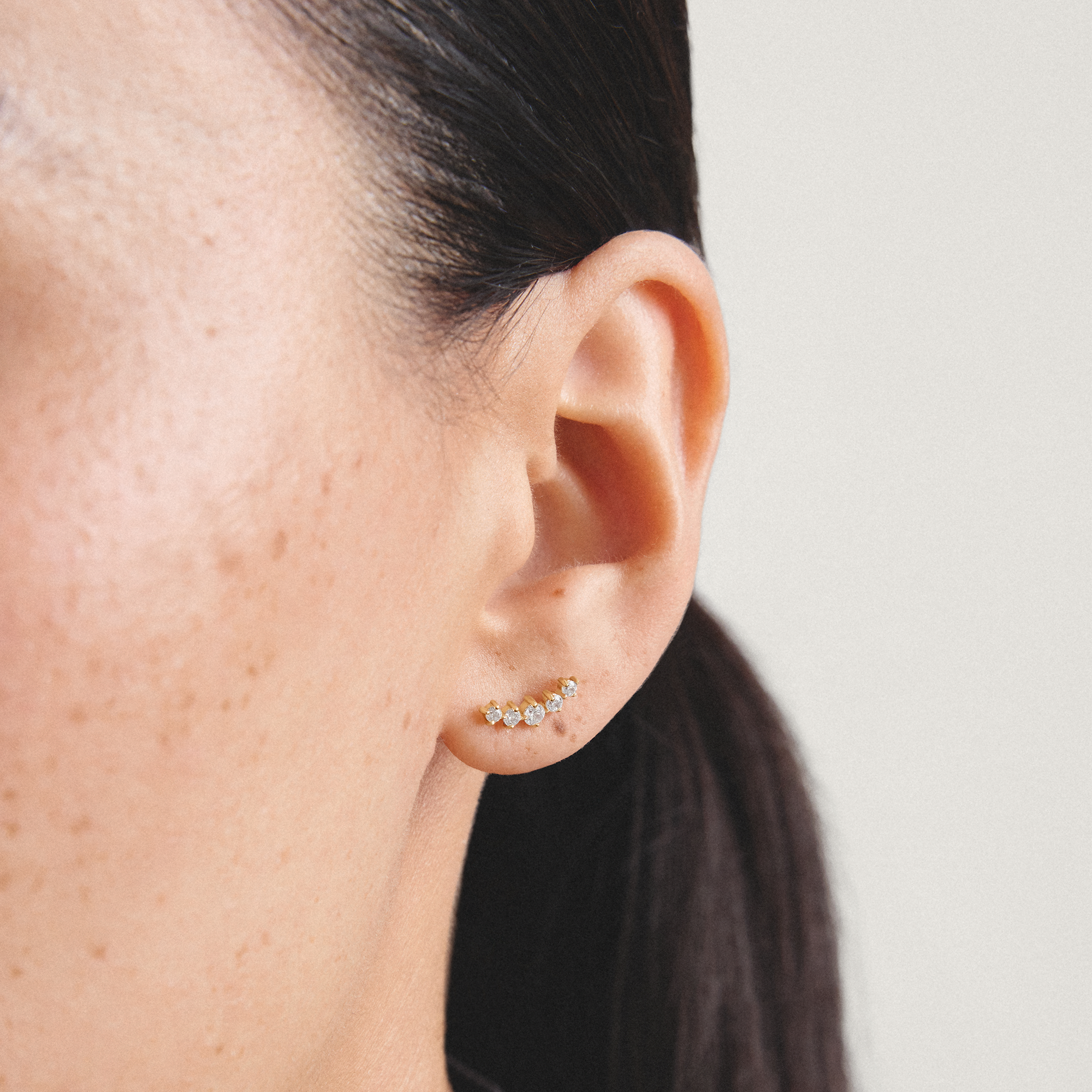THOMAS SABO Paar Ohrstecker »gebogen, gelbgoldfarben« mit Zirkonia (synth.)