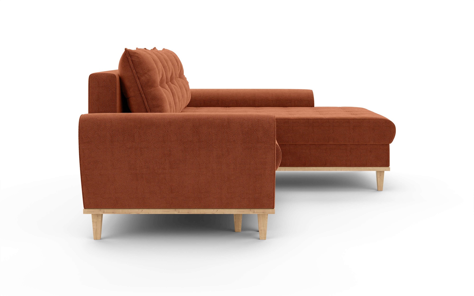Home affaire Ecksofa »Ahrdorf mit Bettfunktion und Bettkasten, Maße: B/H/T 268/86/175 cm«, L-Form mit 3 Rückenkissen und moderne gerundete Armlehnen