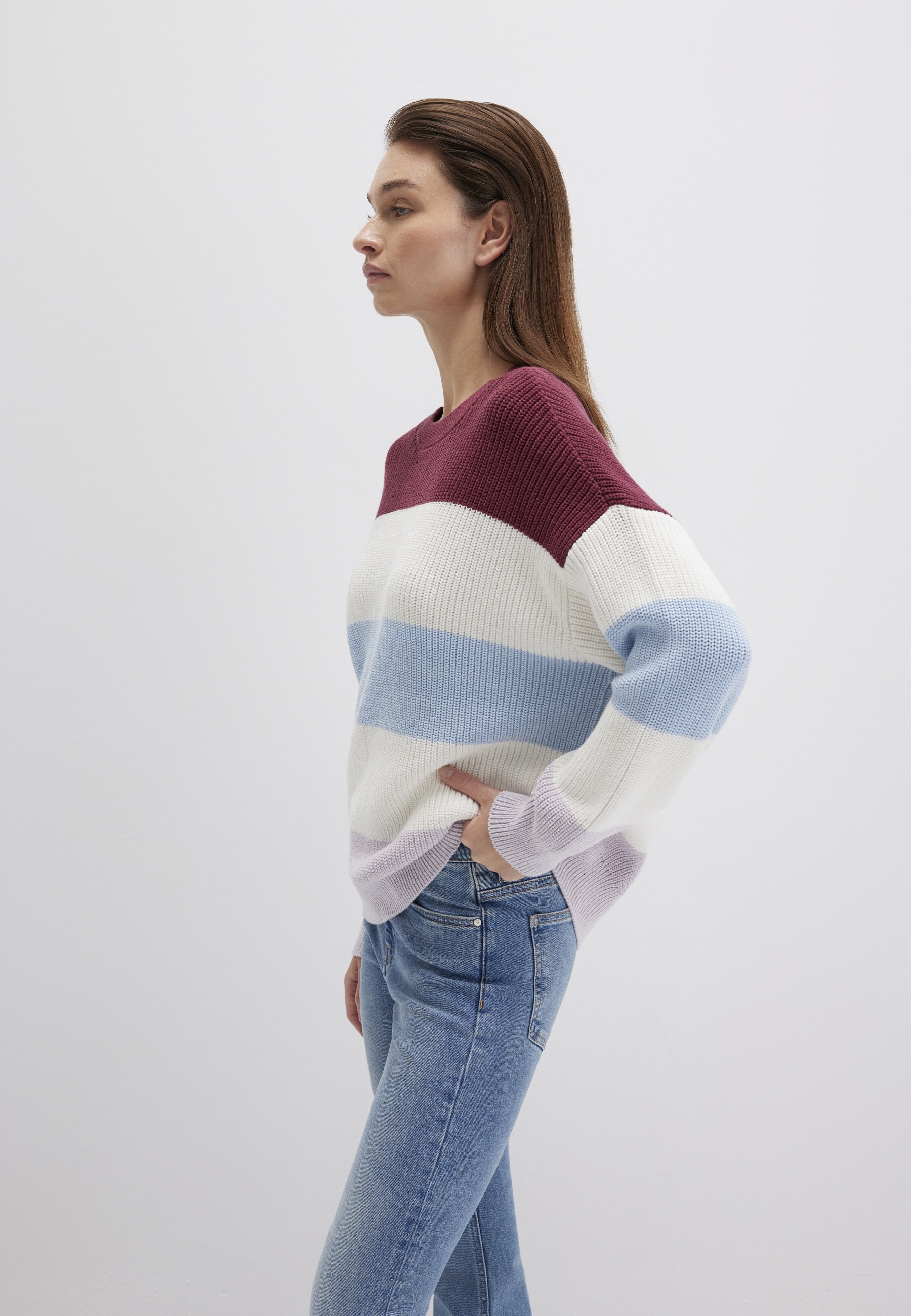 Mavi Rundhalspullover »STRIPED SWEATER«, Gestreifter Pullover