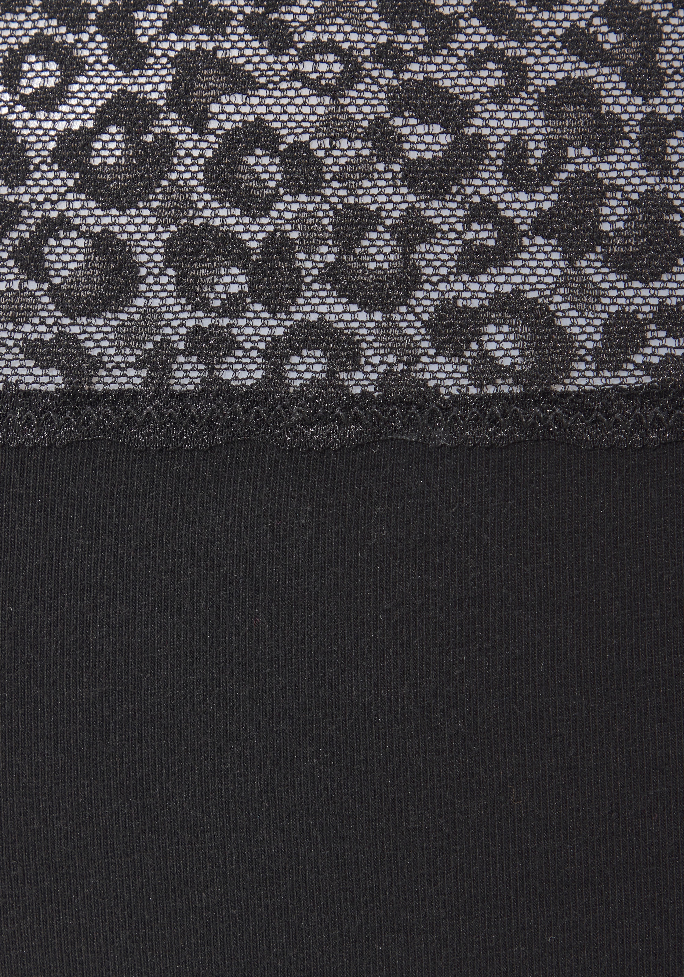 LASCANA Jazz-Pants Slips 4er Pack,  aus elastischer Baumwolle mit Leo-Spitze