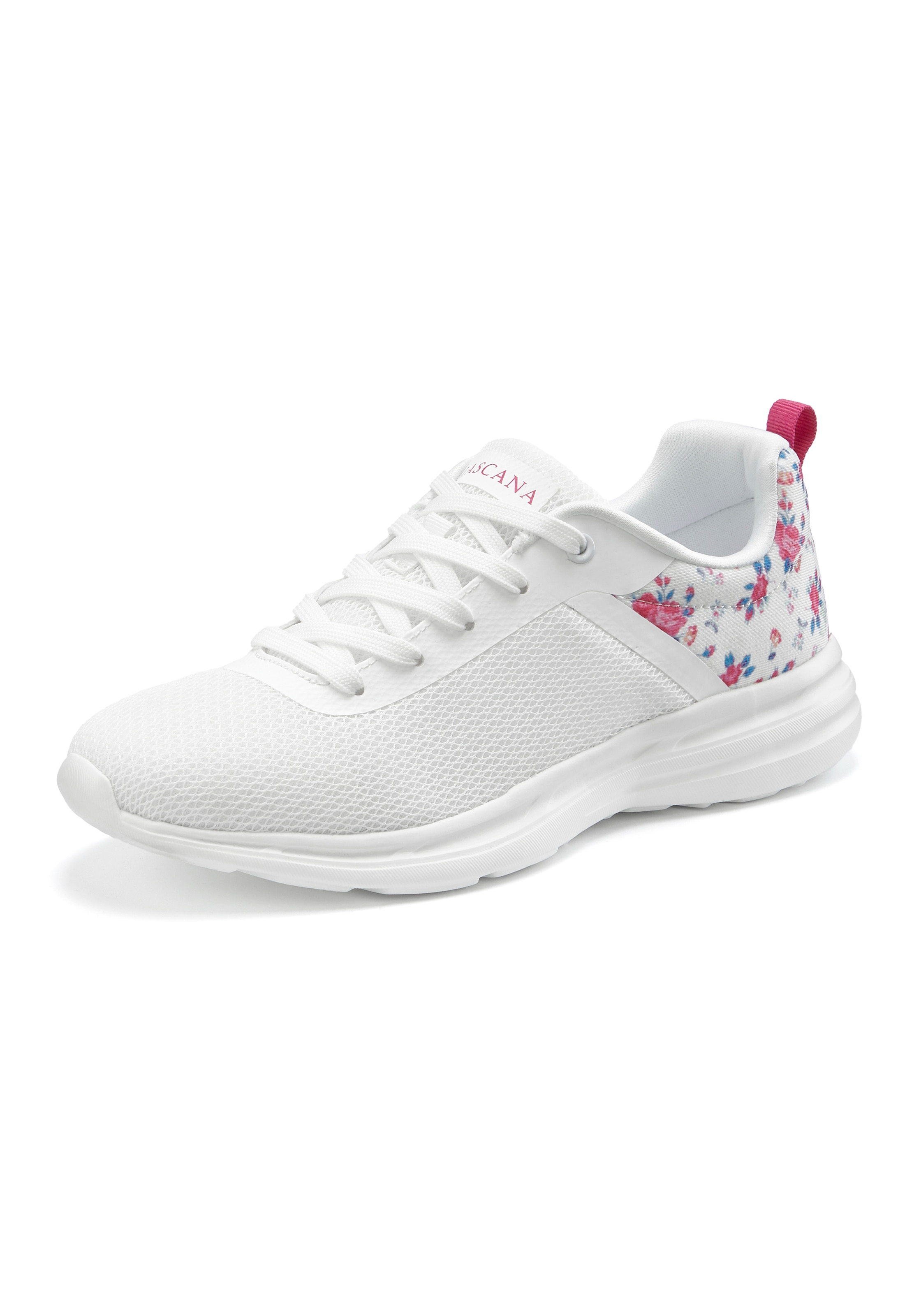 LASCANA Sneaker, Freizeitschuh, Halbschuh mit Blumen-Print VEGAN