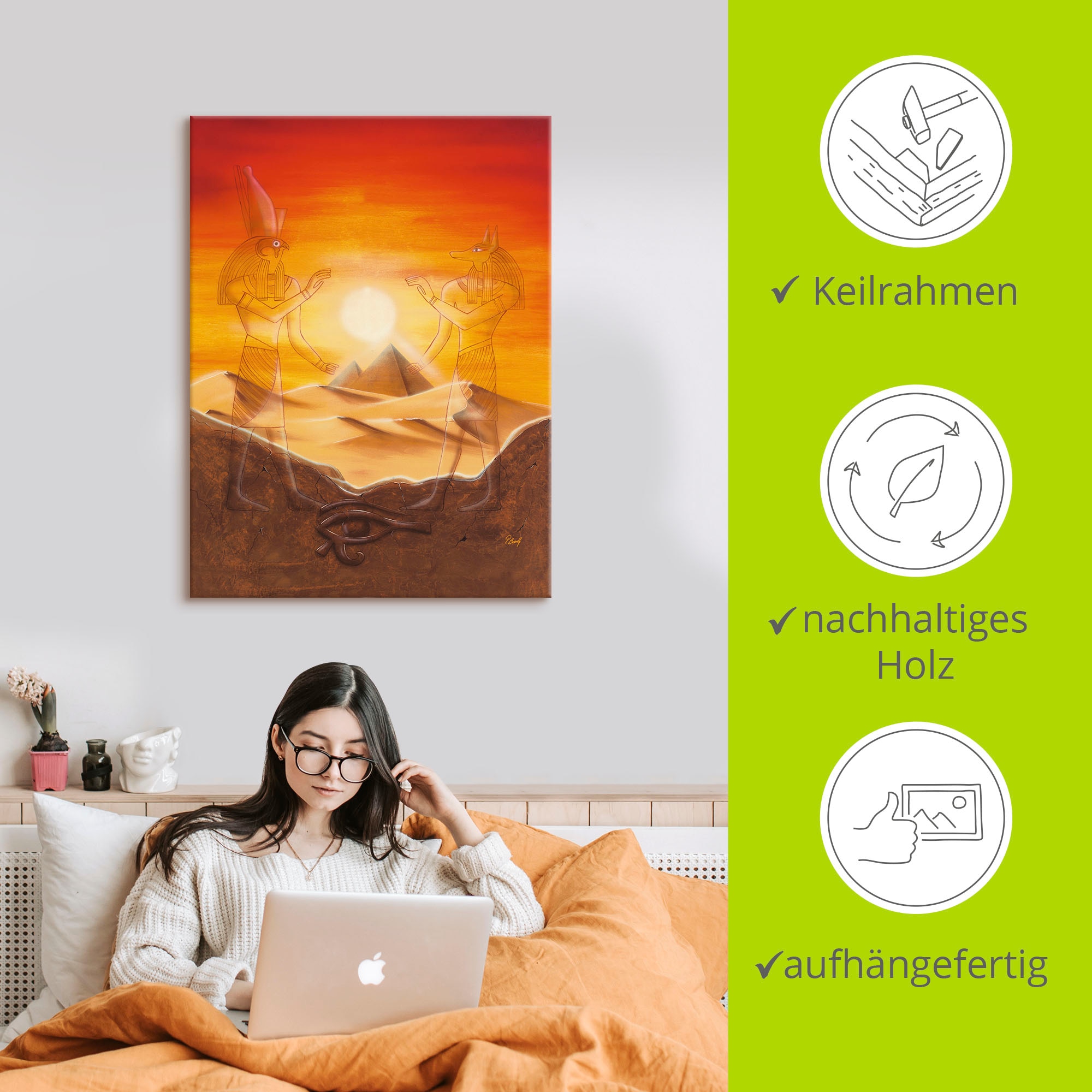 Artland Wandbild »Ägypten«, Afrika, (1 St.), als Alubild, Outdoorbild, Leinwandbild, Poster, Wandaufkleber