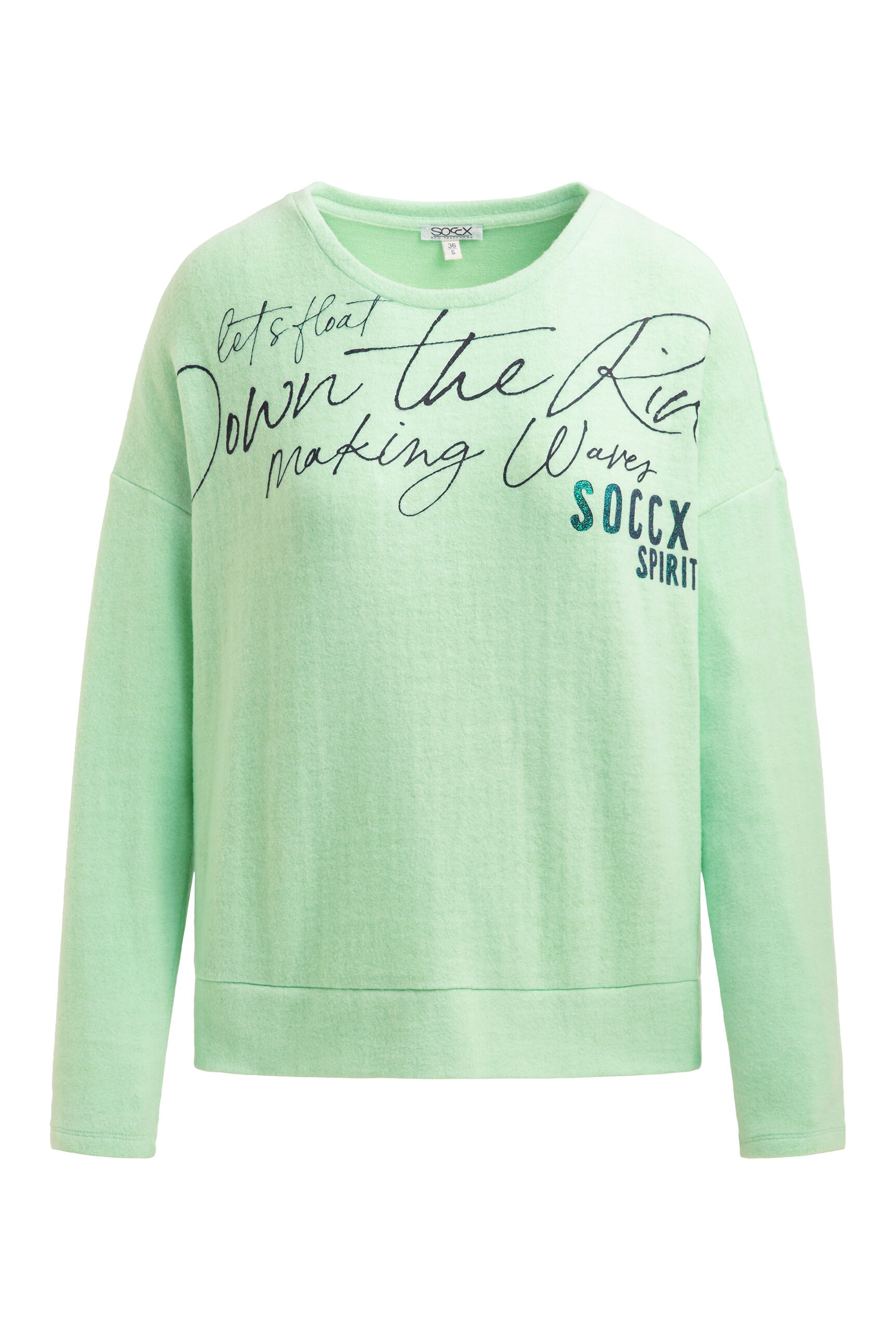 SOCCX Rundhalspullover mit weicher Haptik