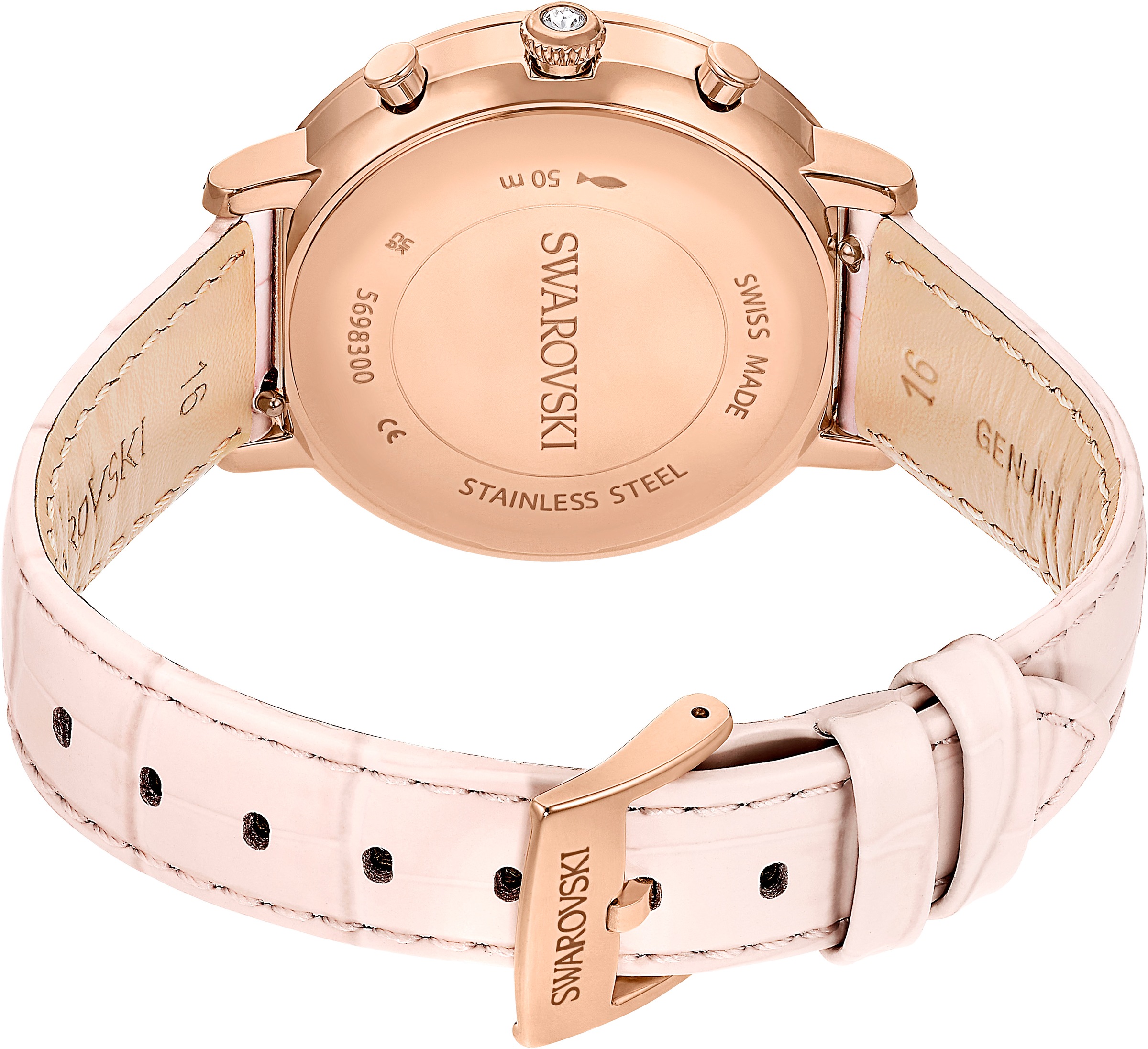 Swarovski Chronograph »MATRIX CHRONO«, Quarzuhr, Armbanduhr, Damenuhr, Swiss Made, Lederarmband, analog