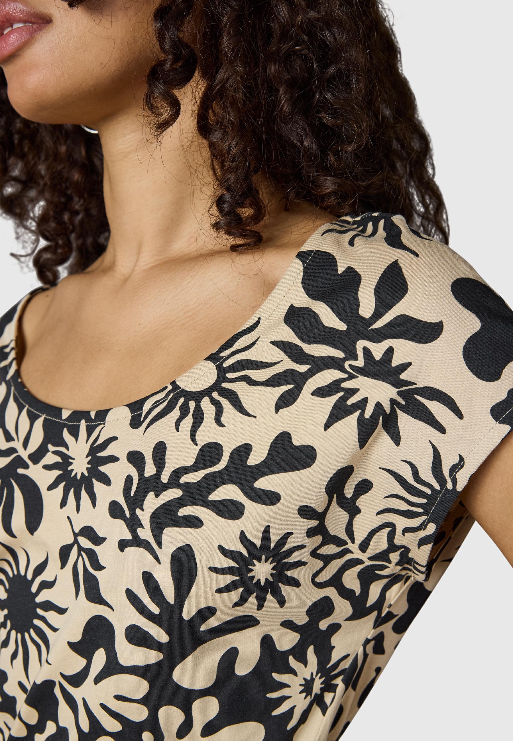 Ragwear Shirtkleid »Lilithe YOUMODO« Eingrifftaschen Sommerkleid mit Alloverprint und Flechtgürtel