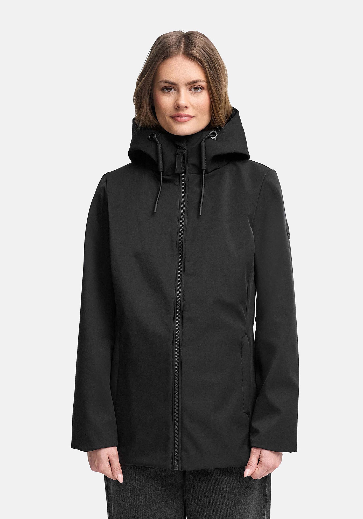 Marikoo Outdoorjacke "Minaa" Sportliche Outdoorjacke mit Kapuze und hochschließenden Kragen