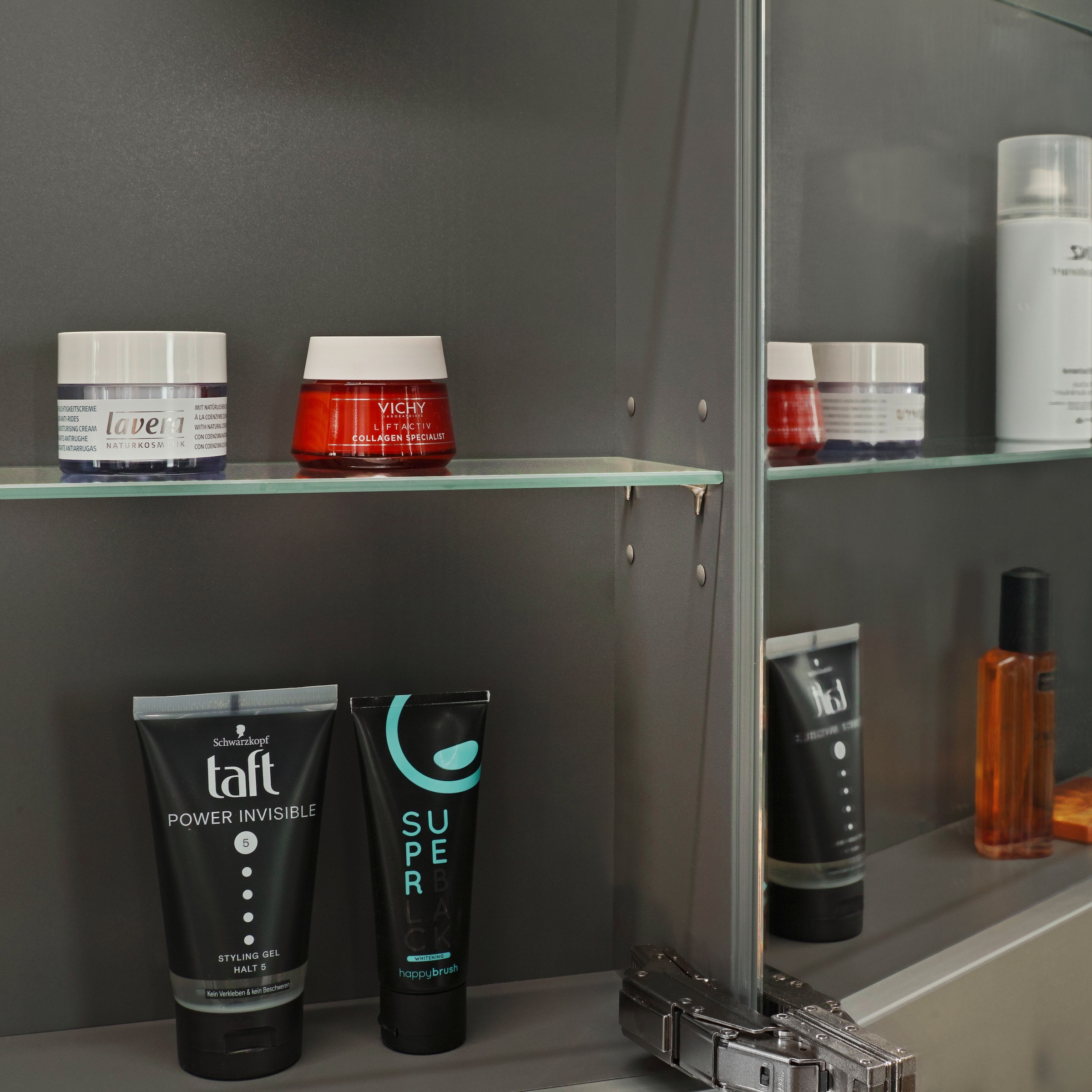 Nolte SPA Badmöbel-Set »Lux - Badmöbel-Set« Komplett-Set, Spiegelschrank, Keramikbecken, Waschtisch 2 Auszüge, LED, erw., li/re, 3 Stk. tlg.