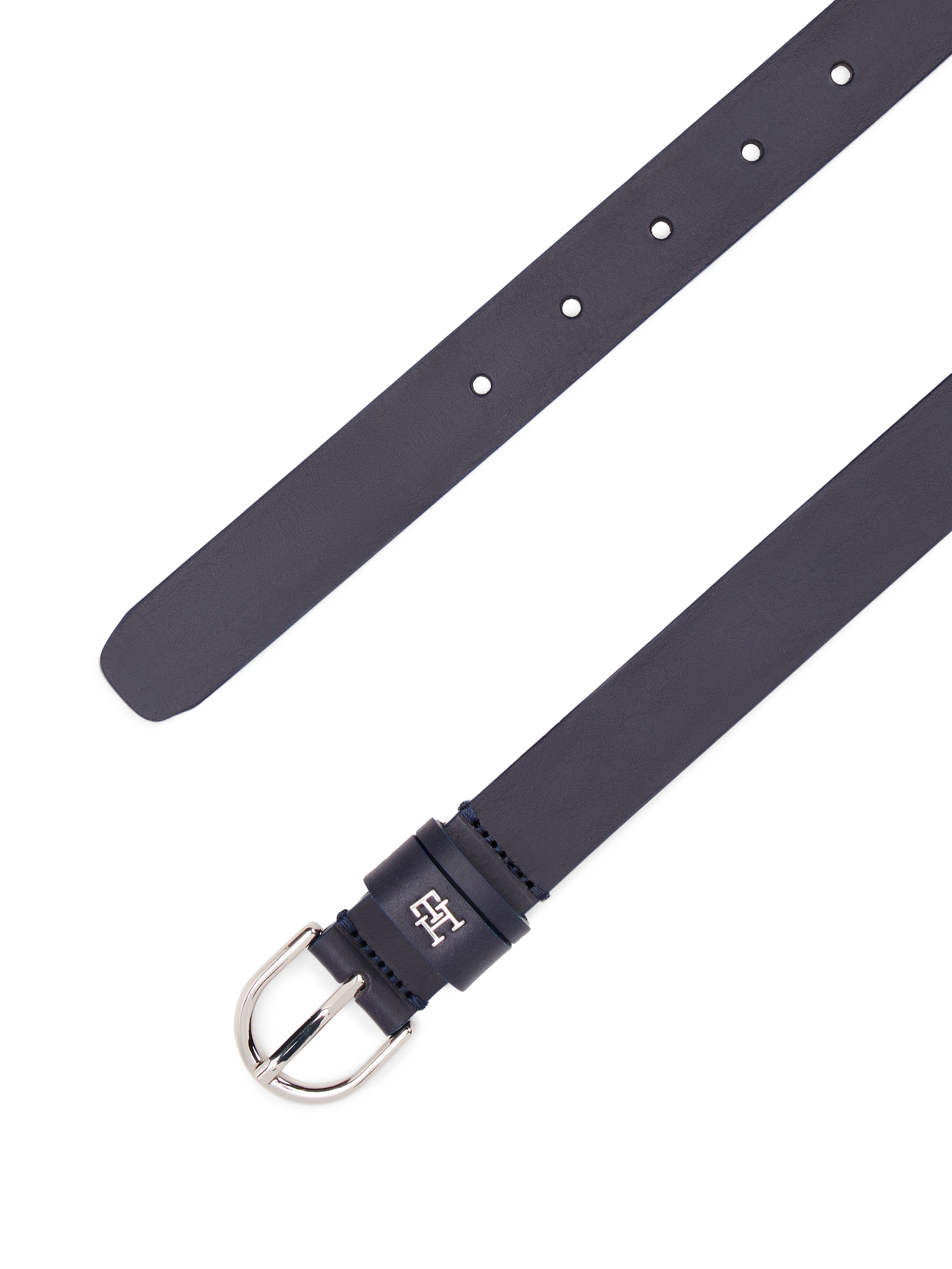 Tommy Hilfiger Ledergürtel »ESSENTIAL EFFORTLESS 2.5 SV«, Einfachdornschließe, Metallemblem