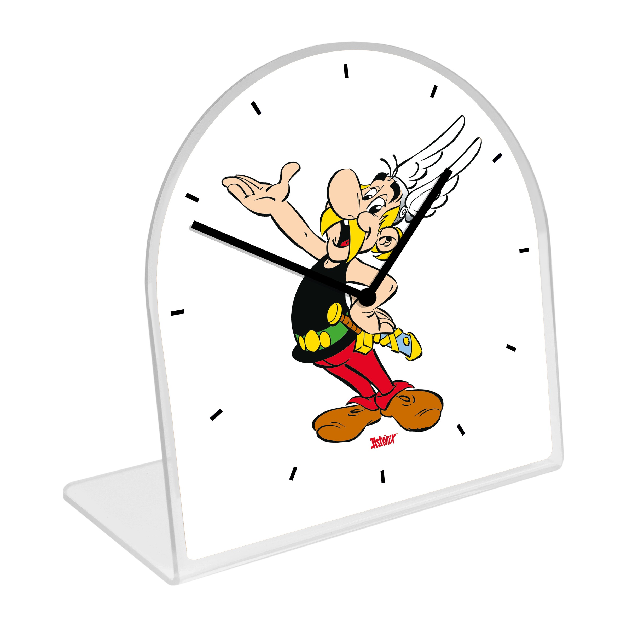 LuckyLinde Tischuhr "Asterix" Tischuhr aus Acrylglas, Uhr, bedruckt, geräus günstig online kaufen